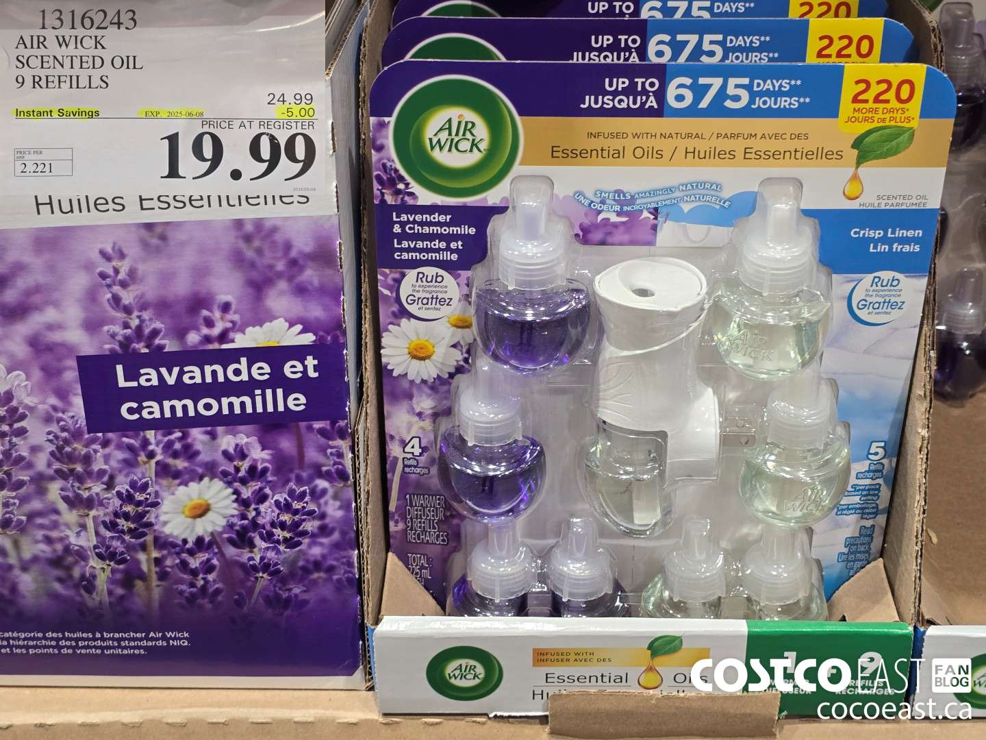 1316243 AIR WICK SCENTED OIL 9 REFILLS ($5.00 INSTANT SAVINGS EXPIRES ON 2025-06-08) $19.99