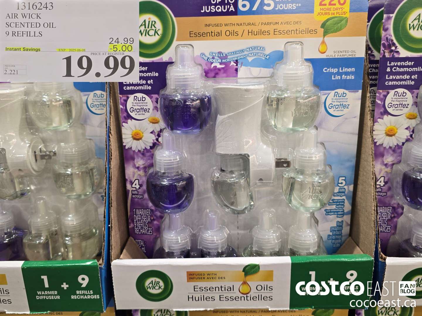 1316243 AIR WICK SCENTED OIL 9 REFILLS ($5.00 INSTANT SAVINGS EXPIRES ON 2025-06-08) $19.99