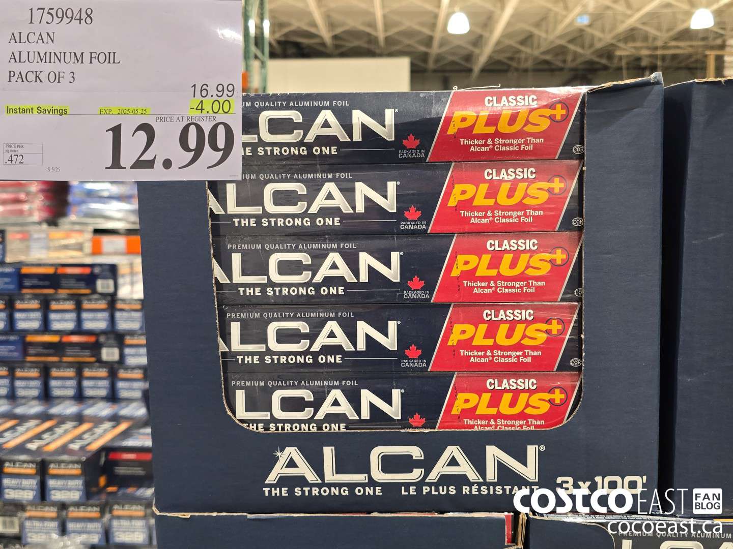 1759948 ALCAN ALUMINUM FOIL PACK OF 3 ($4.00 INSTANT SAVINGS EXPIRES ON 2025-05-25) $12.99
