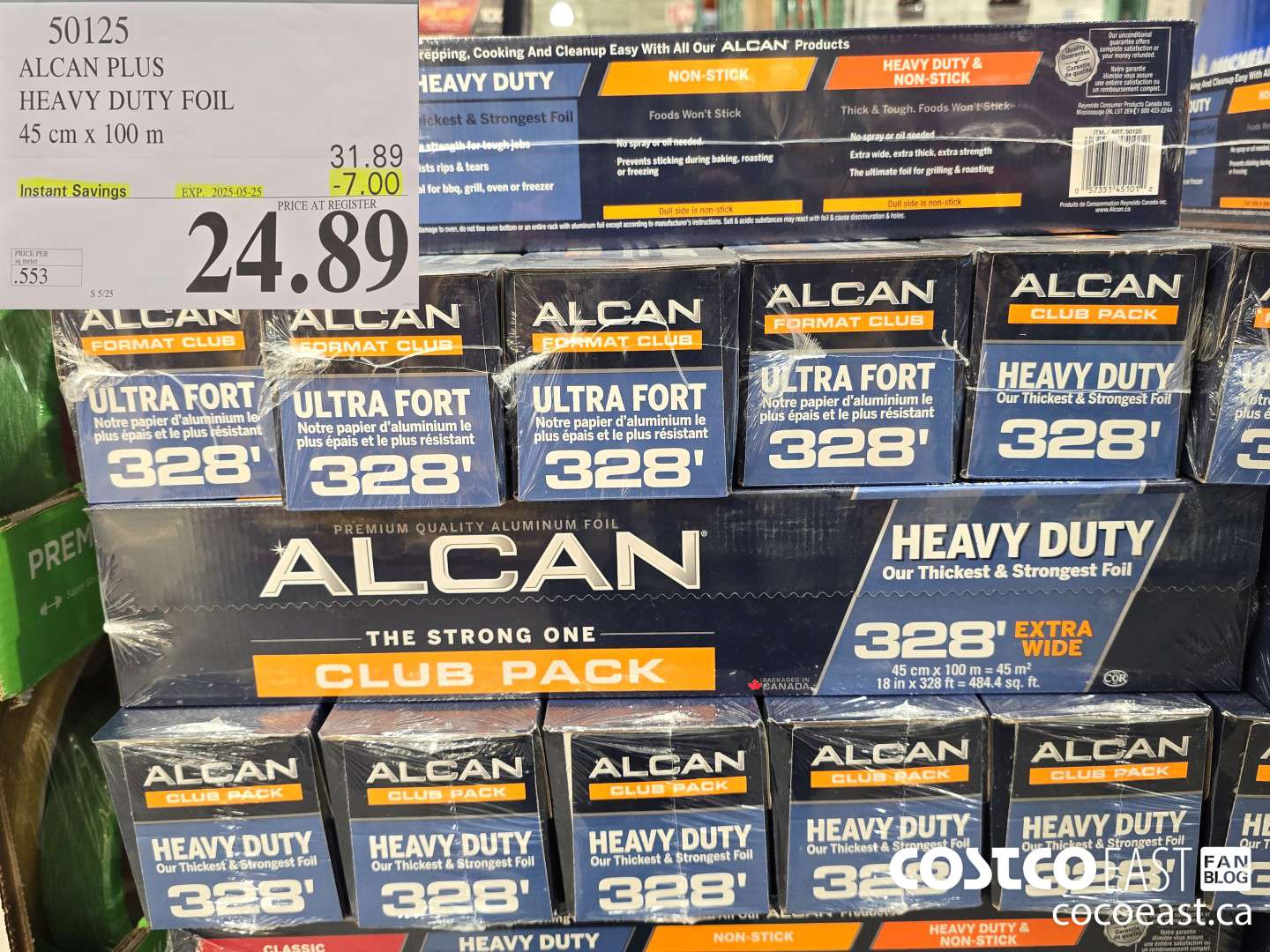 50125 ALCAN HEAVY DUTY ALUMINUM FOIL 45 CM X 100 M ($7.00 INSTANT SAVINGS EXPIRES ON 2025-05-25) $24.89