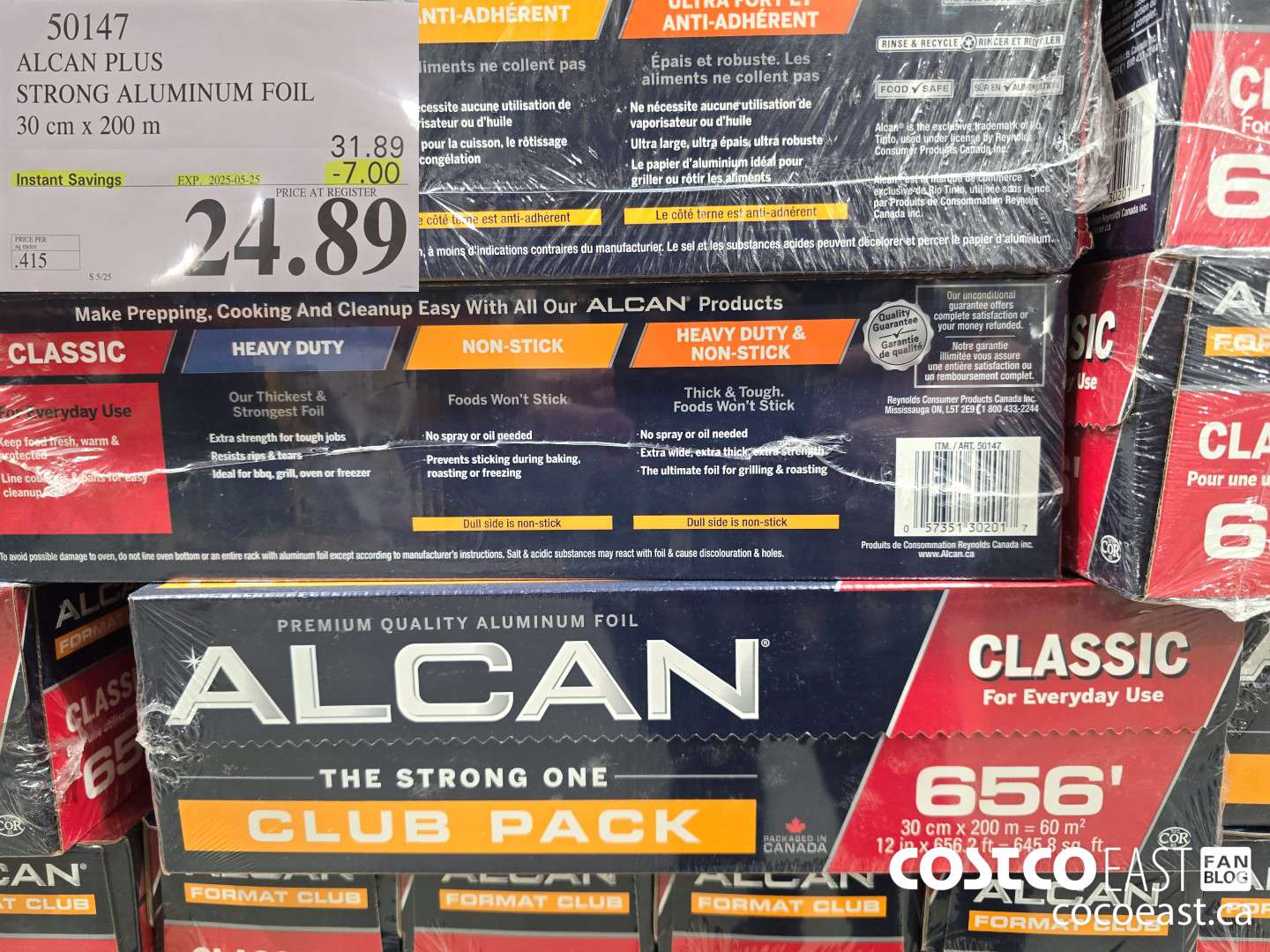 50147 ALCAN PLUS STRONG ALUMINUM FOIL 30 cm x 200 m ($7.00 INSTANT SAVINGS EXPIRES ON 2025-05-25) $24.89