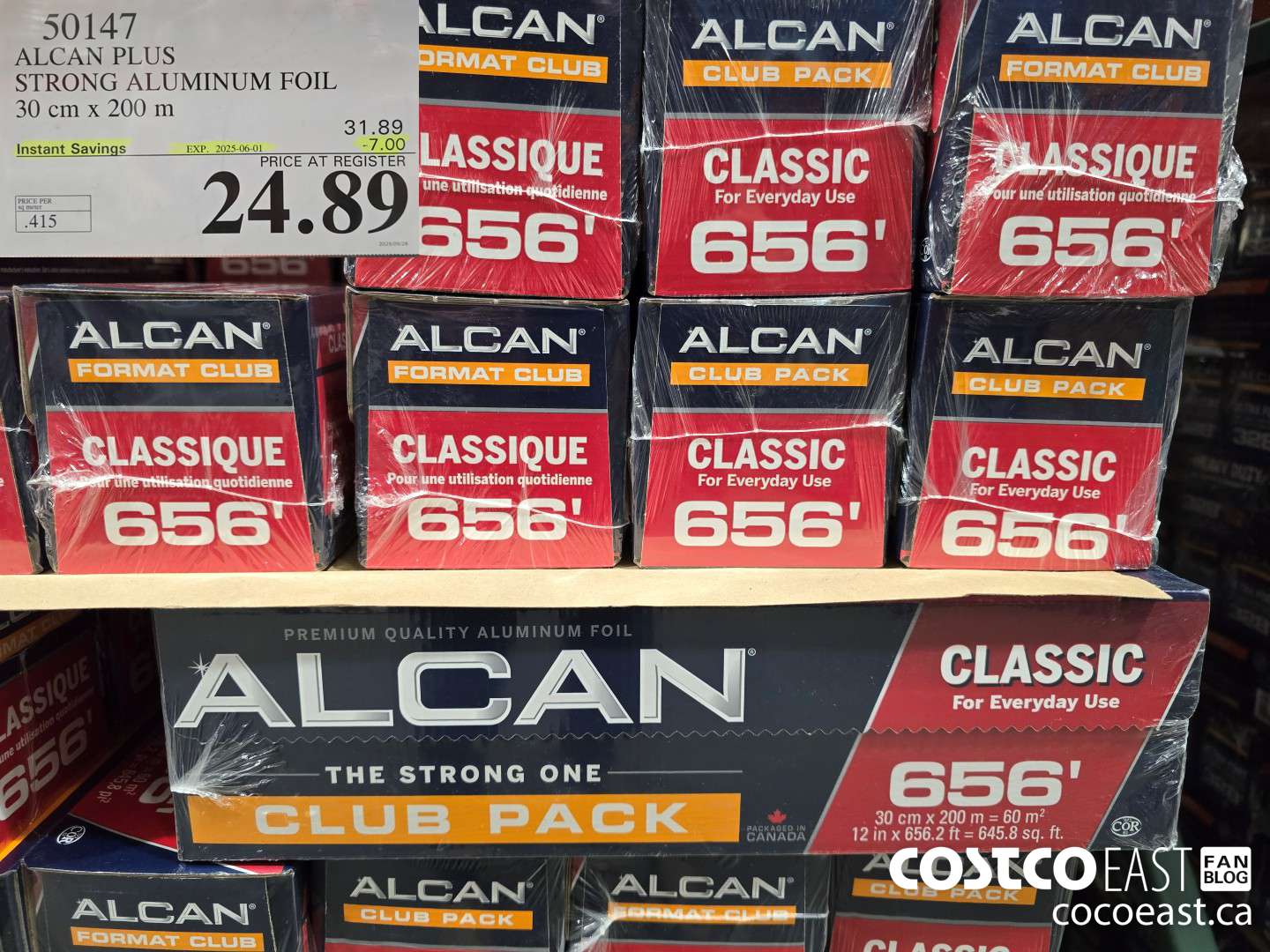50147 ALCAN PLUS STRONG ALUMINUM FOIL 30 cm x 200 m ($7.00 INSTANT SAVINGS EXPIRES ON 2025-06-01) $24.89