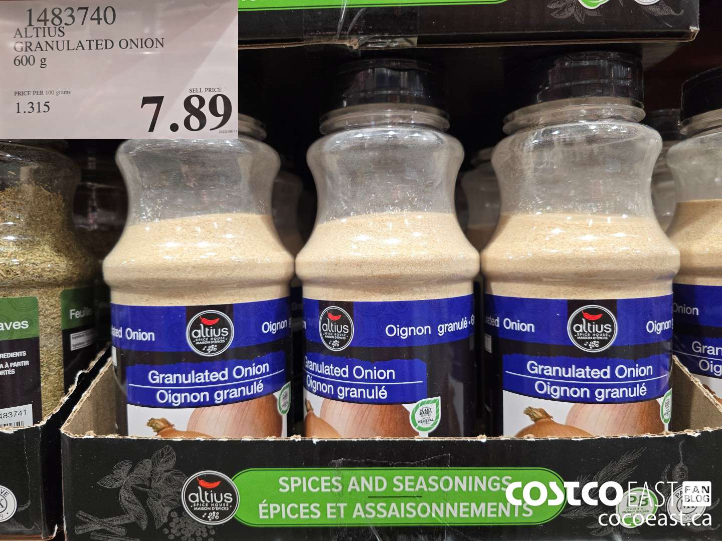 1483740 ALTIUS GRANULATED ONION 600 G $7.89