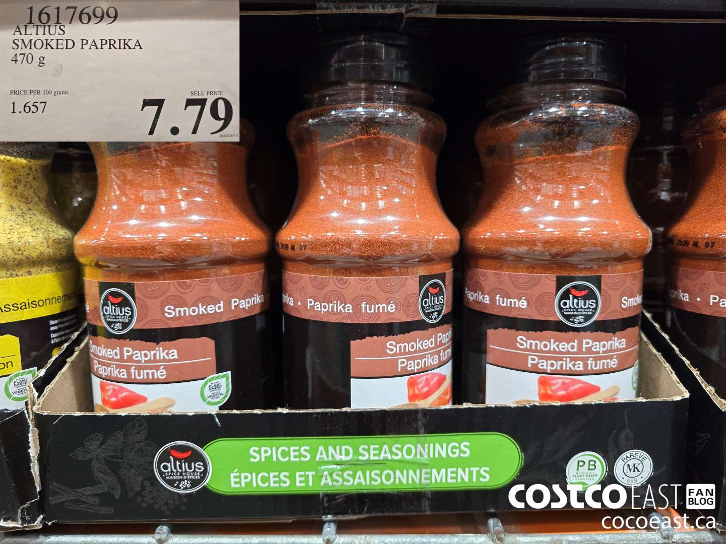 1617699 ALTIUS SMOKED PAPRIKA 470 g $7.79