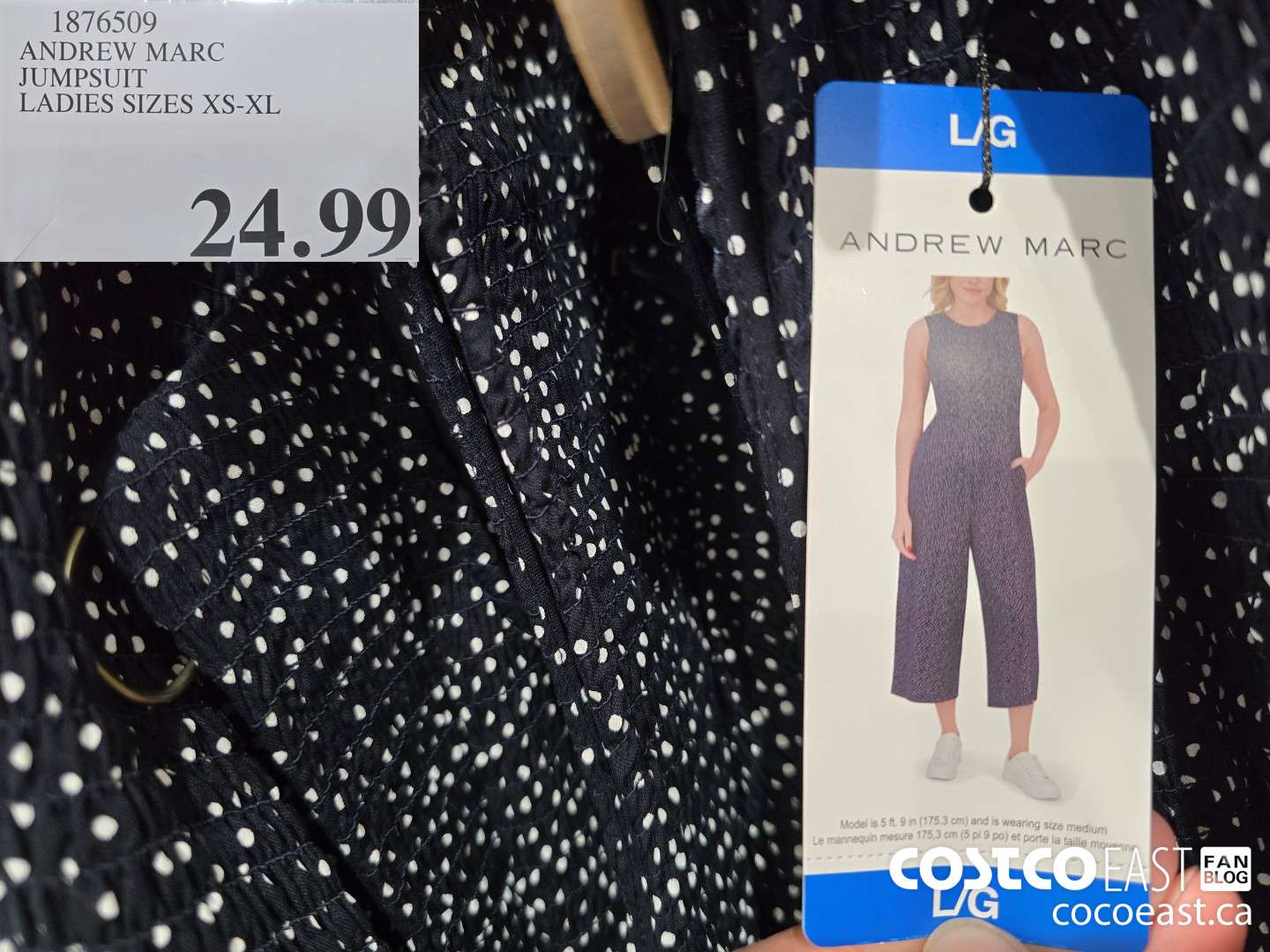 1876509 ANDREW MARC JUMPSUIT LADIES SIZES XS-XL $24.99