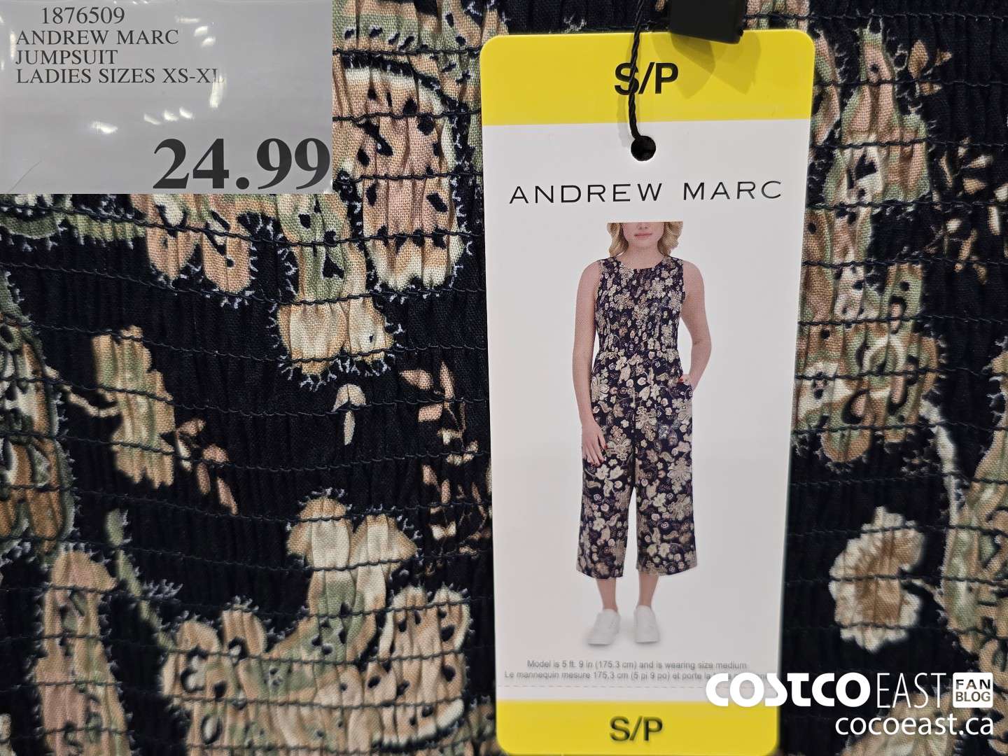 1876509 ANDREW MARC JUMPSUIT LADIES SIZES XS-XL $24.99