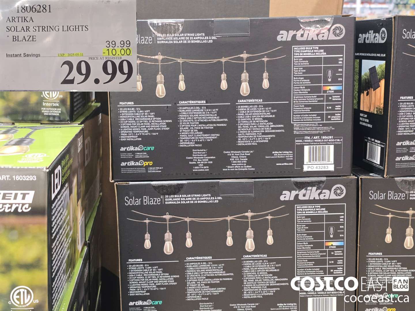 1806281 ARTIKA SOLAR STRING LIGHTS BLAZE ($10.00 INSTANT SAVINGS EXPIRES ON 2025-05-11) $29.99