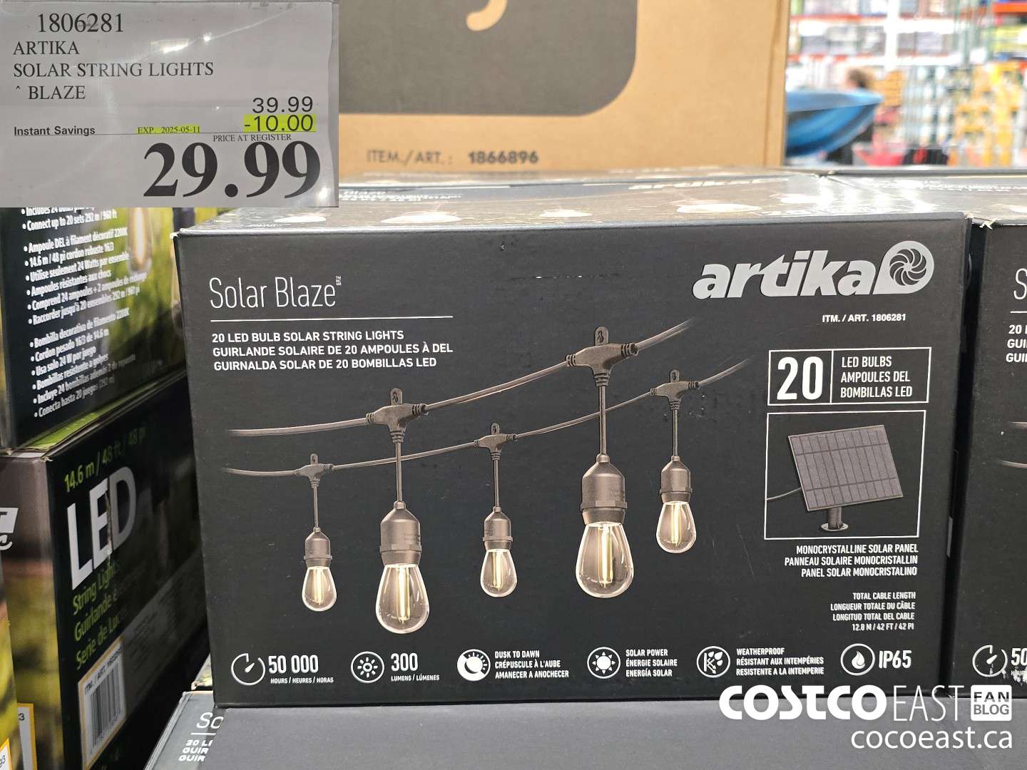 1806281 ARTIKA SOLAR STRING LIGHTS BLAZE ($10.00 INSTANT SAVINGS EXPIRES ON 2025-05-11) $29.99