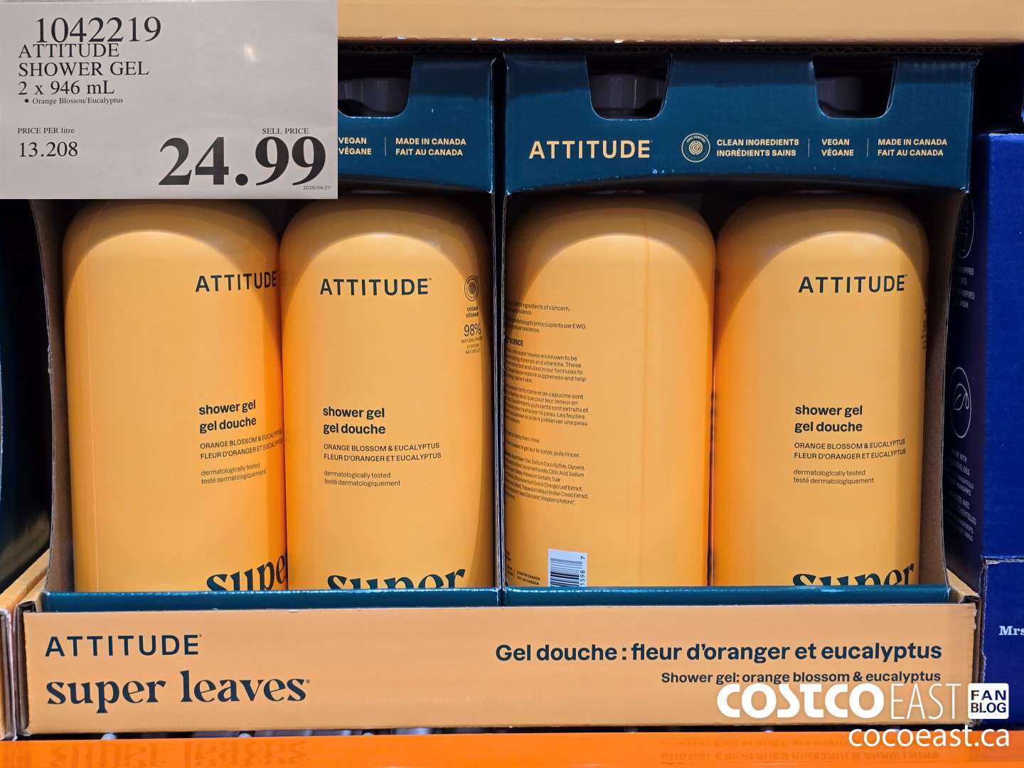 1042219 ATTITUDE SHOWER GEL 2 x 946 mL $24.99