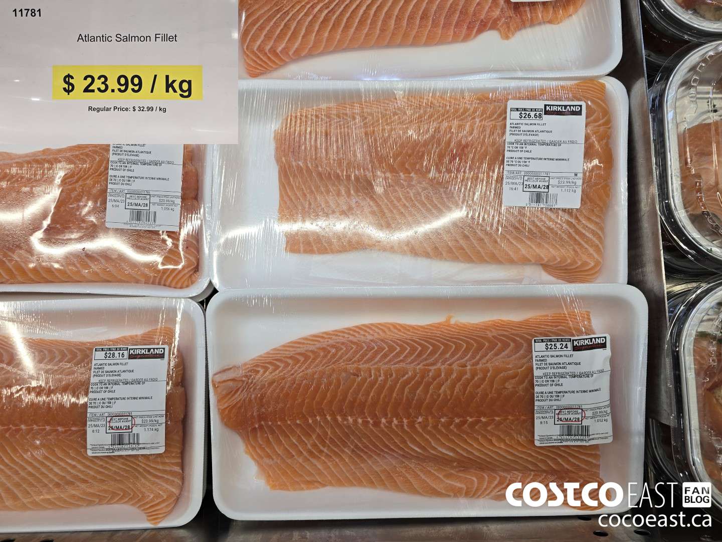 11781 Atlantic Salmon Fillet ***DISCOUNT PER KG*** ($9.00 INSTANT SAVINGS)