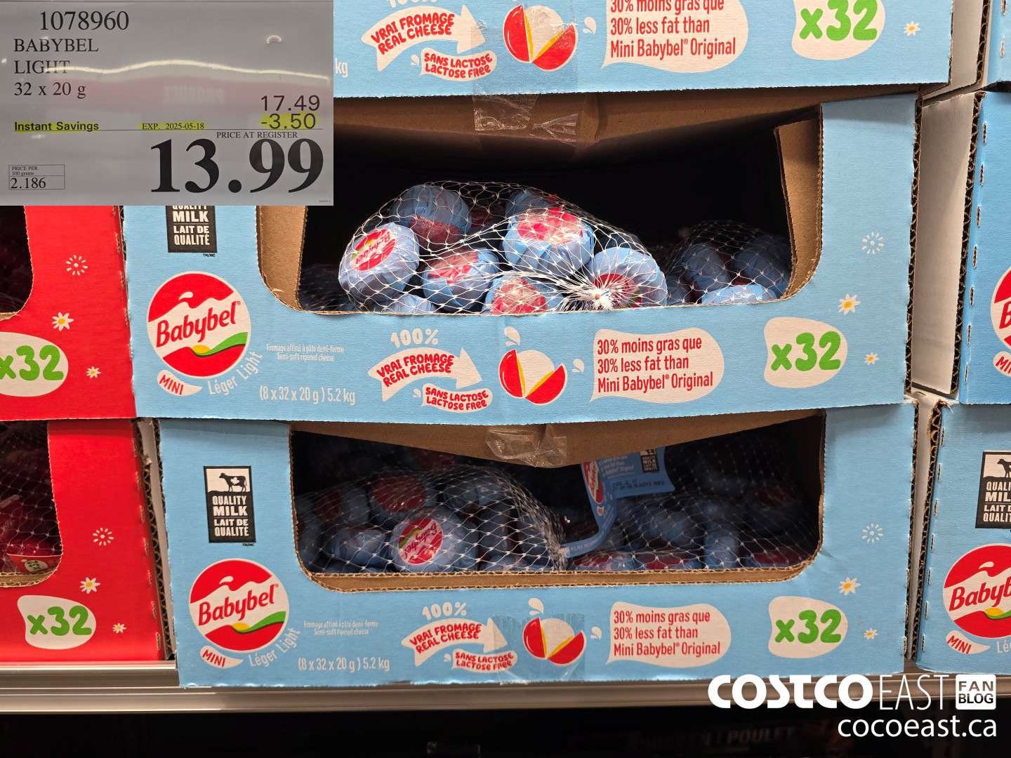 1078960 BABYBEL LIGHT 32 X 20g ($3.50 INSTANT SAVINGS EXPIRES ON 2025-05-18) $13.99