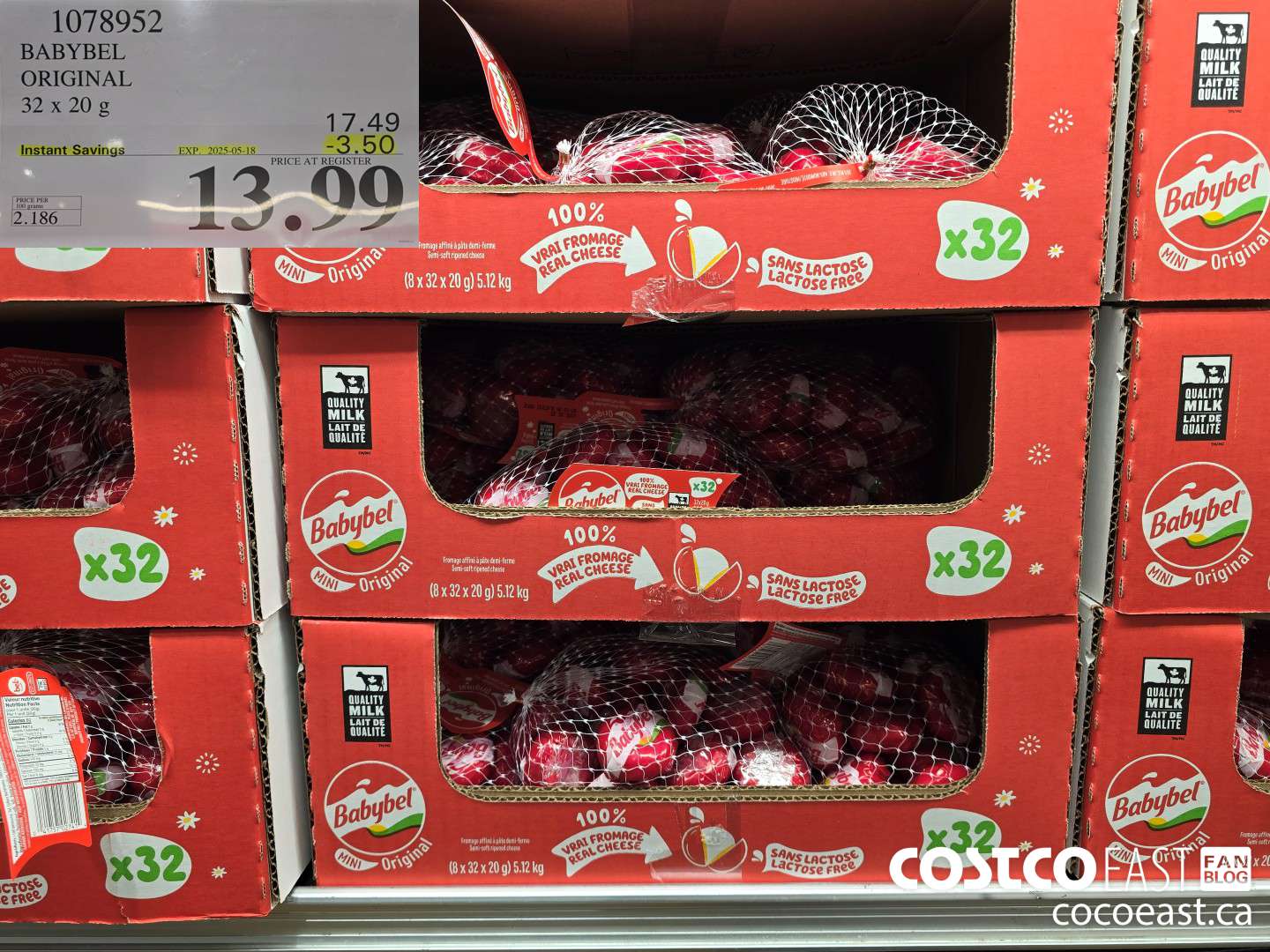 1078952 BABYBEL ORIGINAL 32x20g ($3.50 INSTANT SAVINGS EXPIRES ON 2025-05-18) $13.99