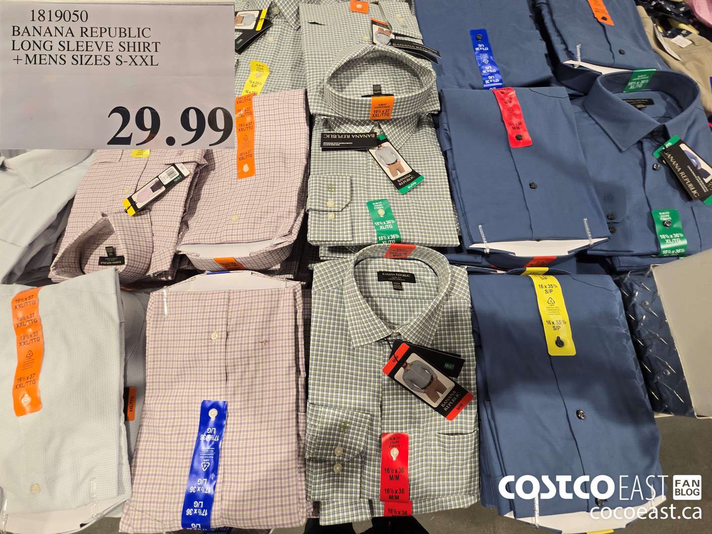 1819050 BANANA REPUBLIC LONG SLEEVE SHIRT + MENS SIZES S-XXL $29.99