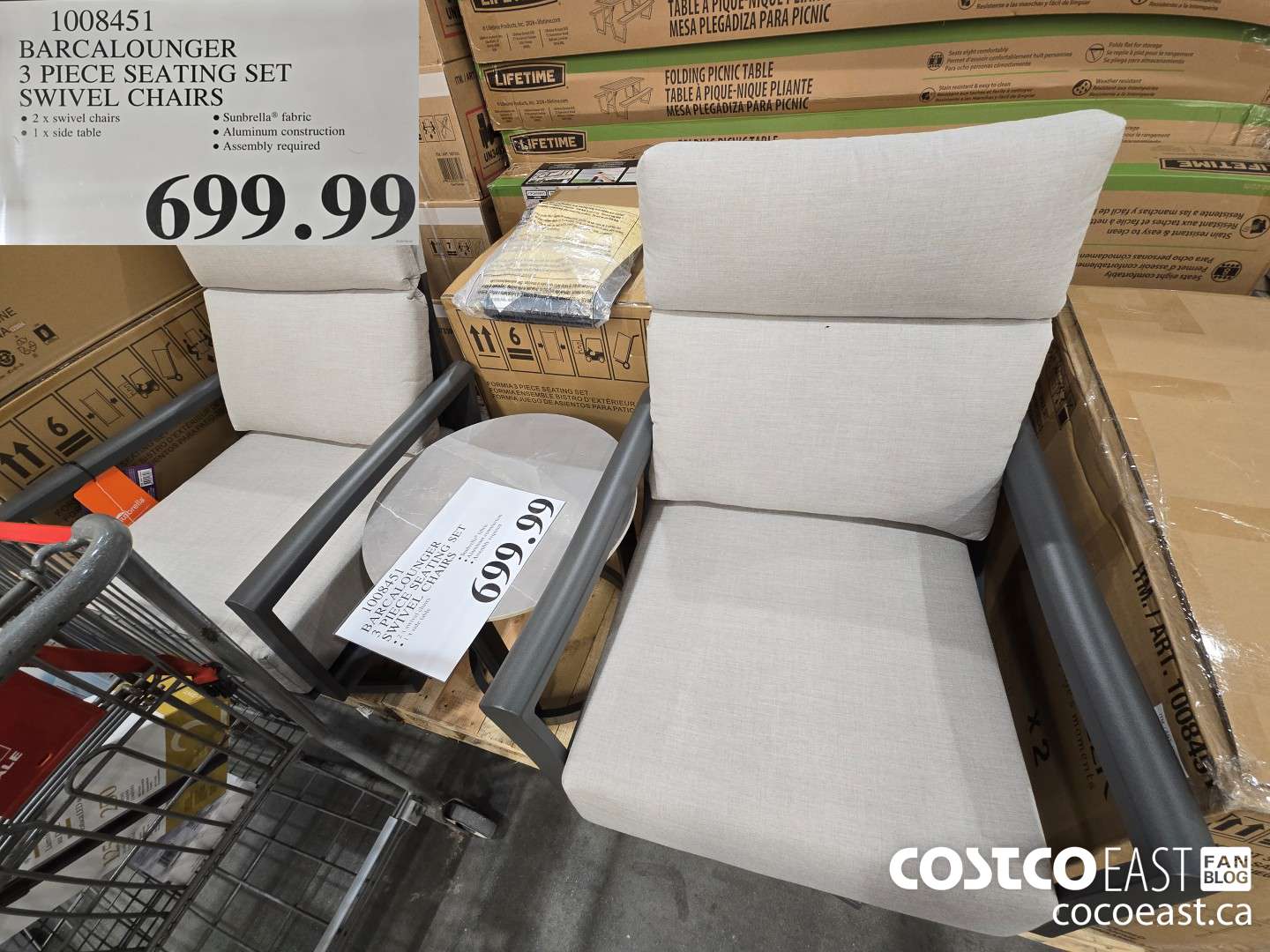 1008451 BARCALOUNGER 3 PIECE SEATING SET SWIVEL CHAIRS $699.99