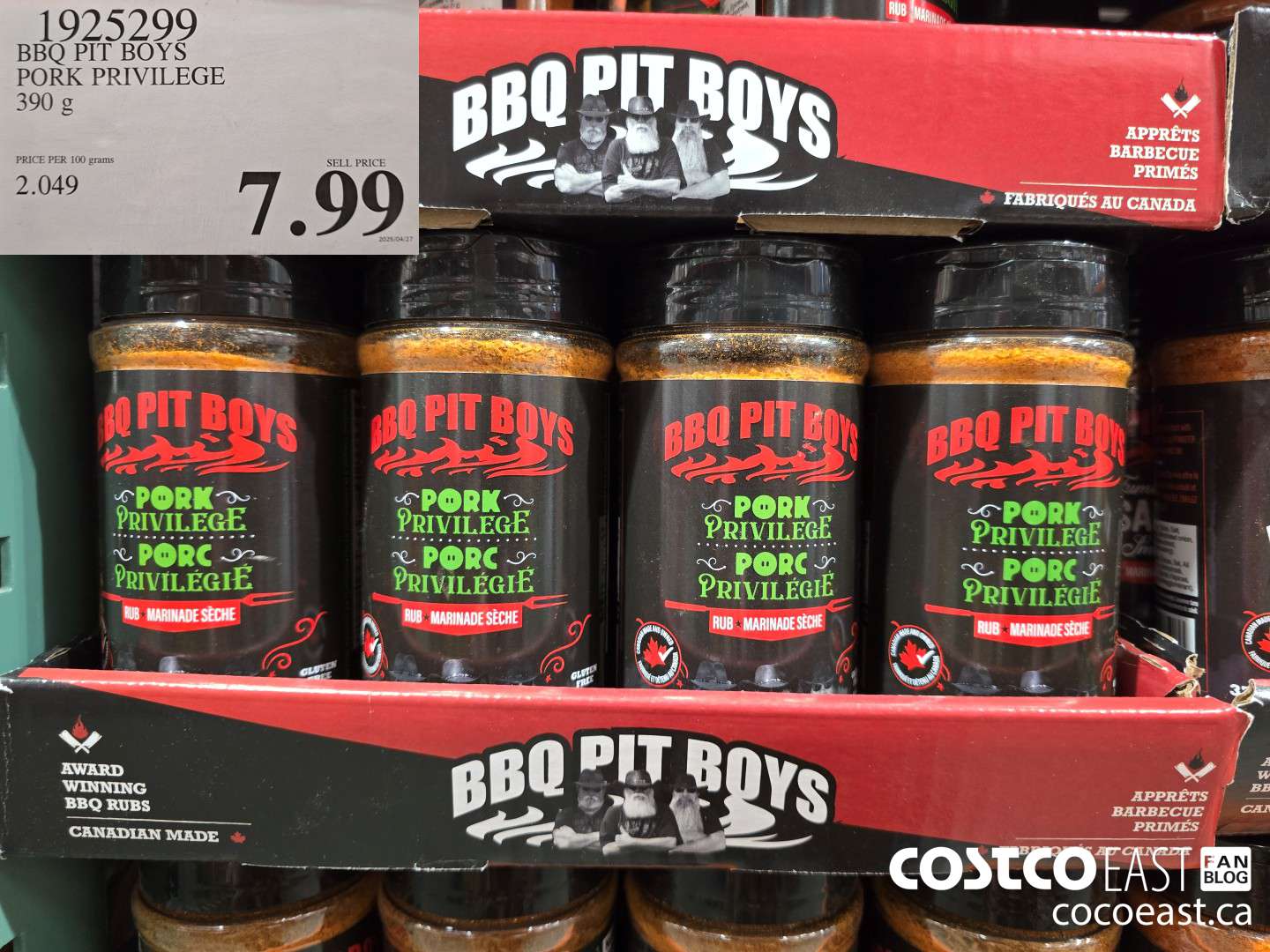 1925299 BBQ PIT BOYS PORK PRIVILEGE 390 G $7.99