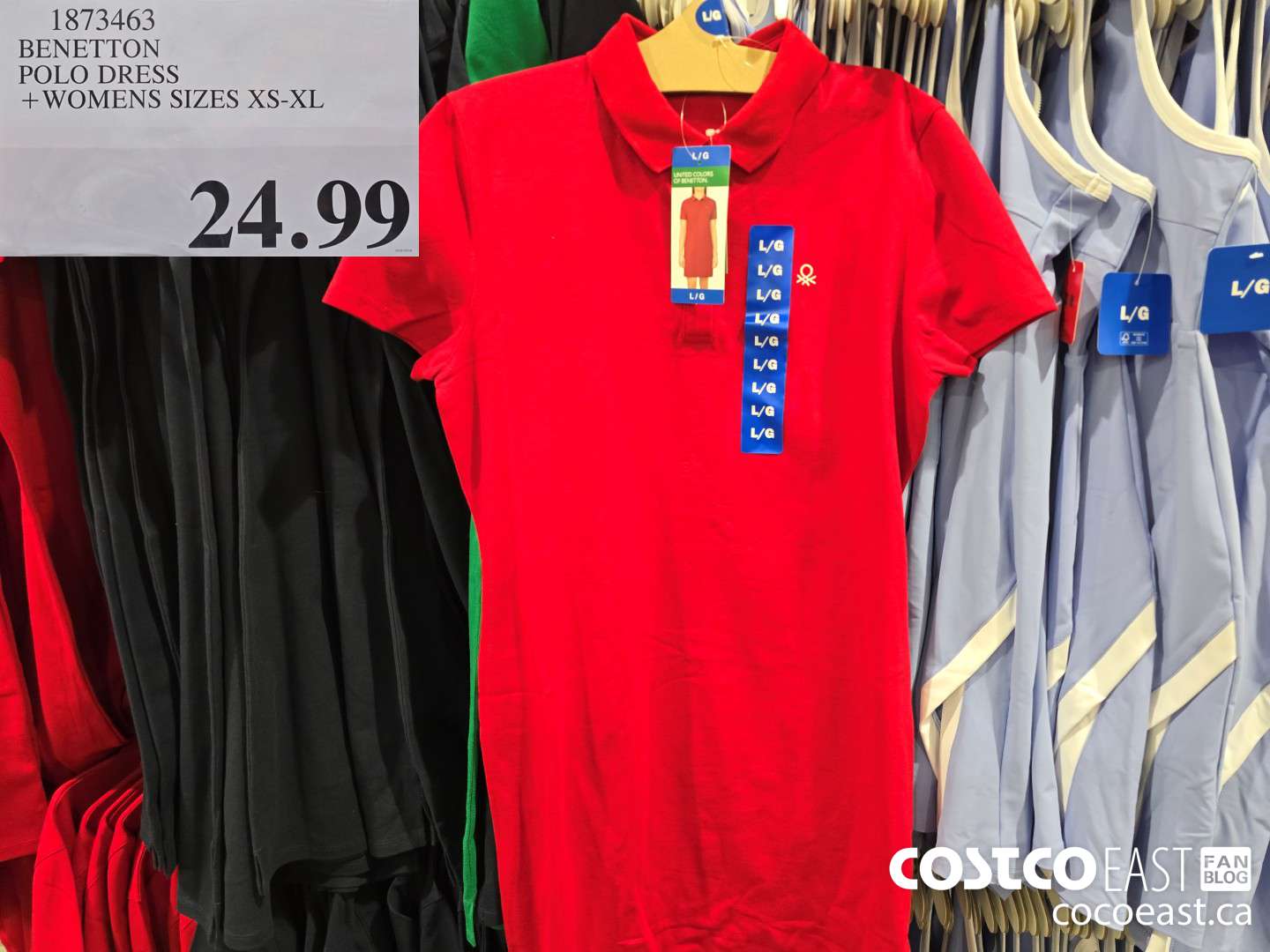 1873463 BENETTON POLO DRESS +WOMENS SIZES XS-XL $24.99