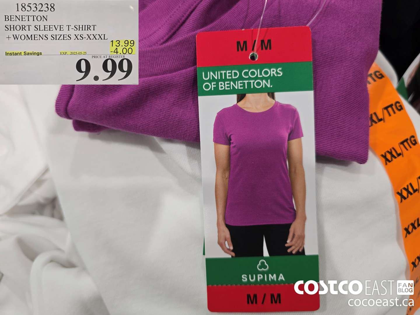 1853238 BENETTON SHORT SLEEVE T-SHIRT +LADIES SIZES XS-XXXL ($4.00 INSTANT SAVINGS EXPIRES ON 2025-05-25) $9.99