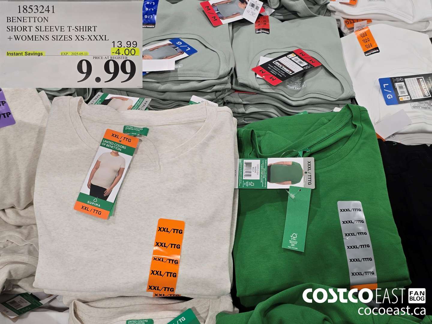 1853241 BENETTON SHORT SLEEVE T-SHIRT +WOMENS SIZES XS-XXXL ($4.00 INSTANT SAVINGS EXPIRES ON 2025-05-11) $9.99