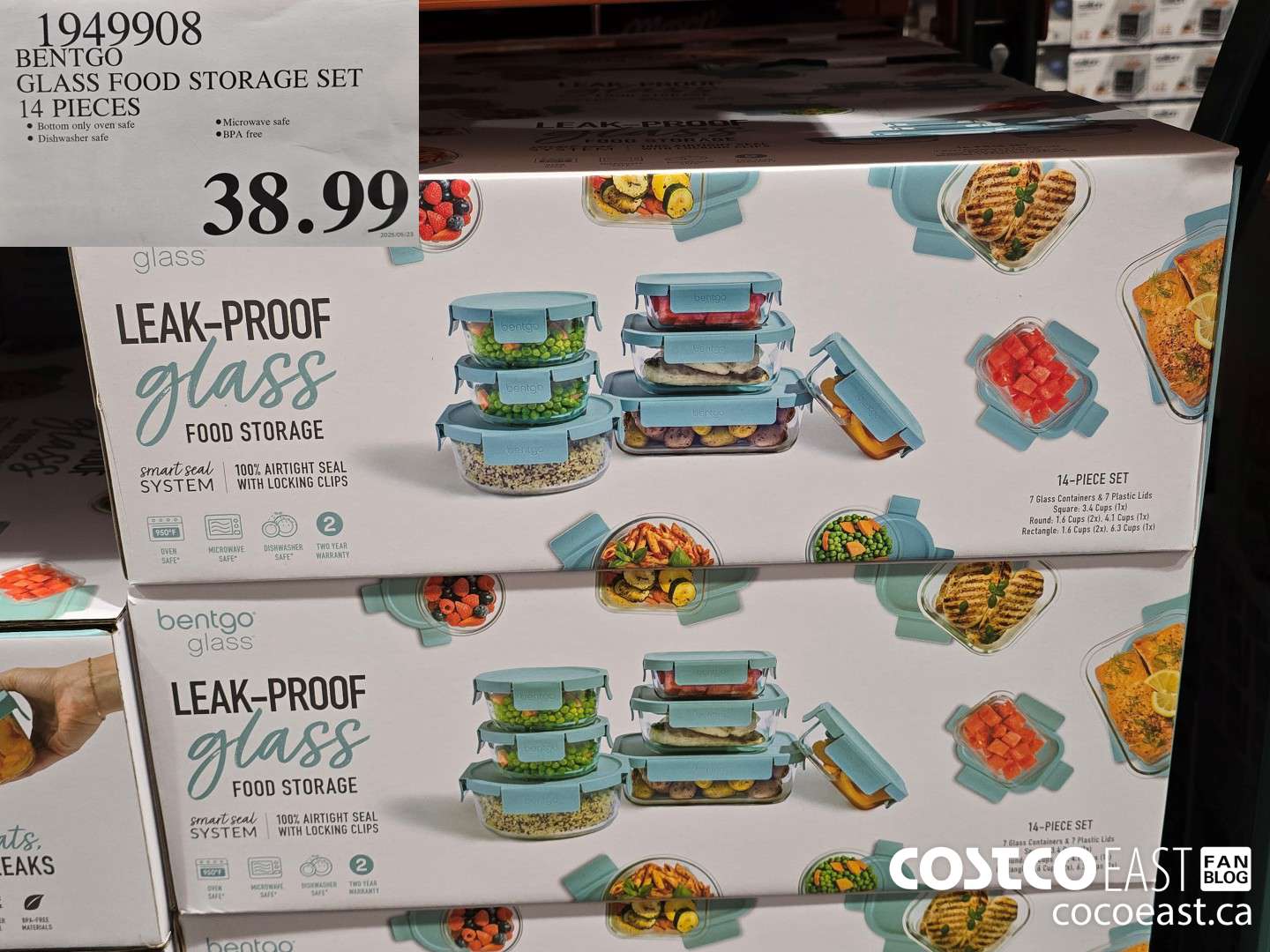 1949908 BENTGO GLASS FOOD STORAGE SET 14 PIECES $38.99