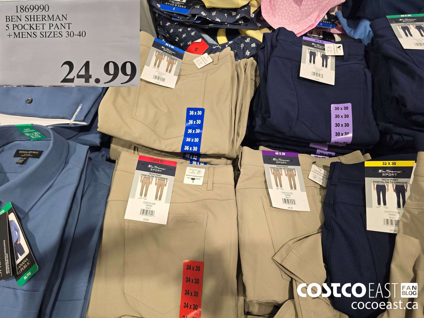 1869990 BEN SHERMAN 5 POCKET PANT +MENS SIZES 30-40 $24.99