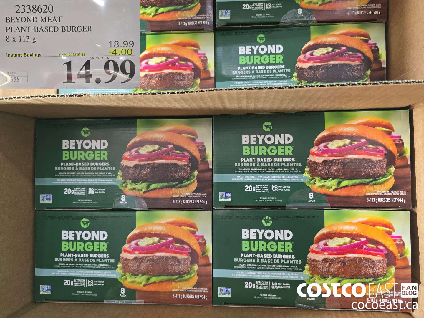 2338620 BEYOND MEAT PLANT-BASED BURGER 8 x 113 G ($4.00 INSTANT SAVINGS EXPIRES ON 2025-05-11) $14.99