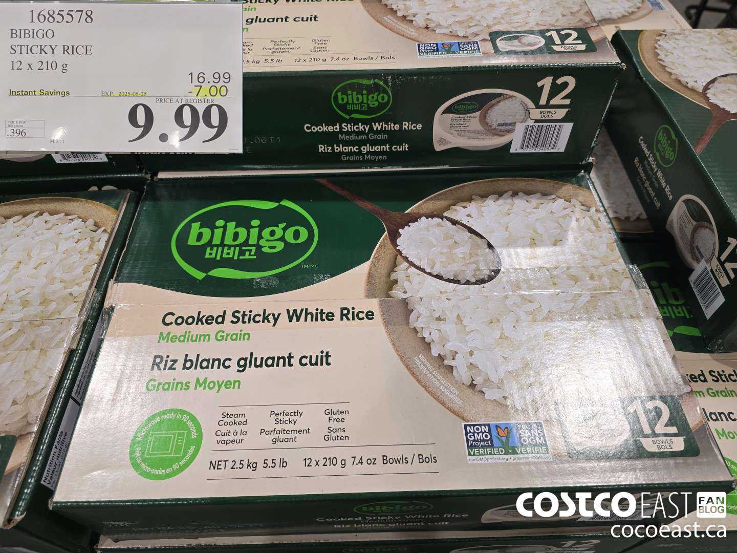 1685578 BIBIGO STICKY RICE 12 x 210 G ($7.00 INSTANT SAVINGS EXPIRES ON 2025-05-25) $9.99