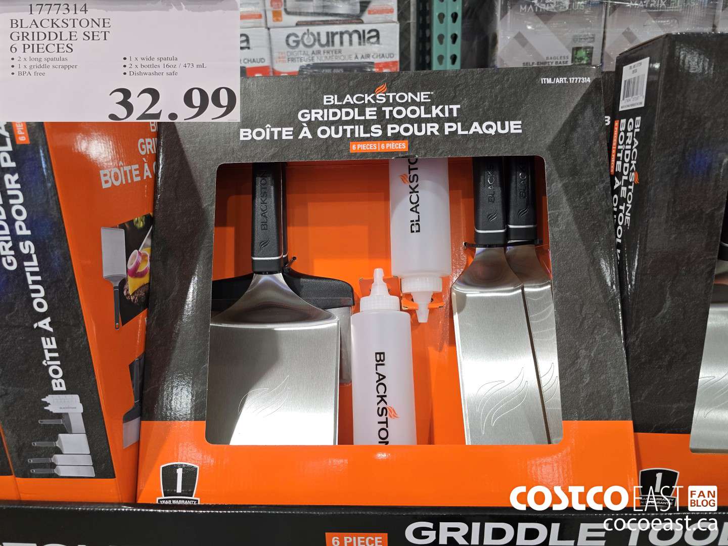 1777314 BLACKSTONE GRIDDLE SET 6 PIECES $32.99