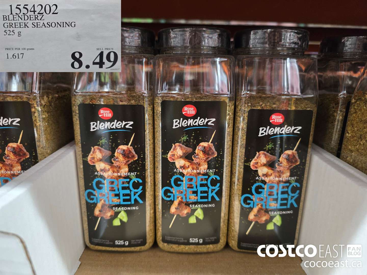 1554202 BLENDERZ GREEK SEASONING 525 G $8.49