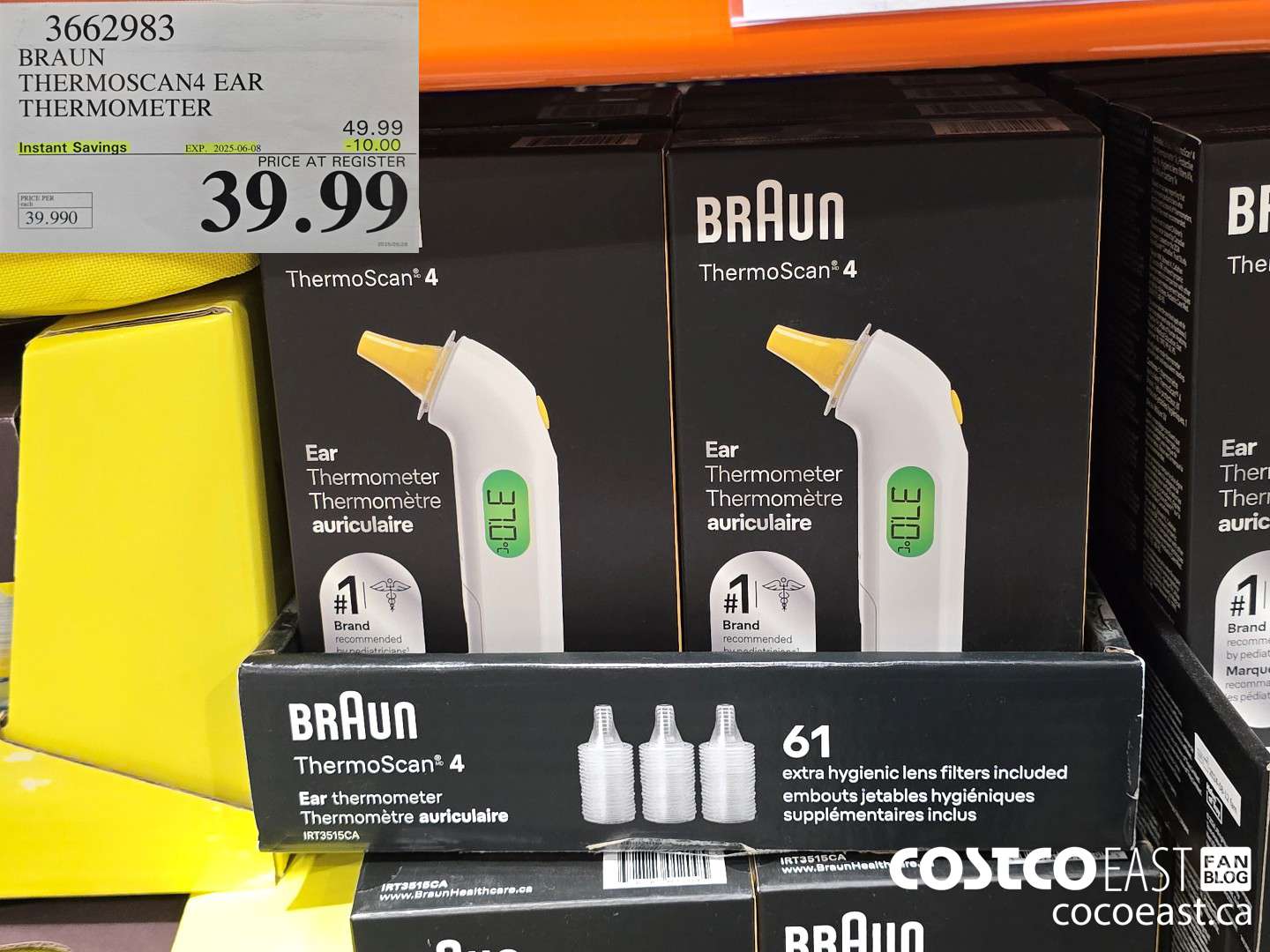 3662983 BRAUN THERMOSCAN4 EAR THERMOMETER ($10.00 INSTANT SAVINGS EXPIRES ON 2025-06-08) $39.99