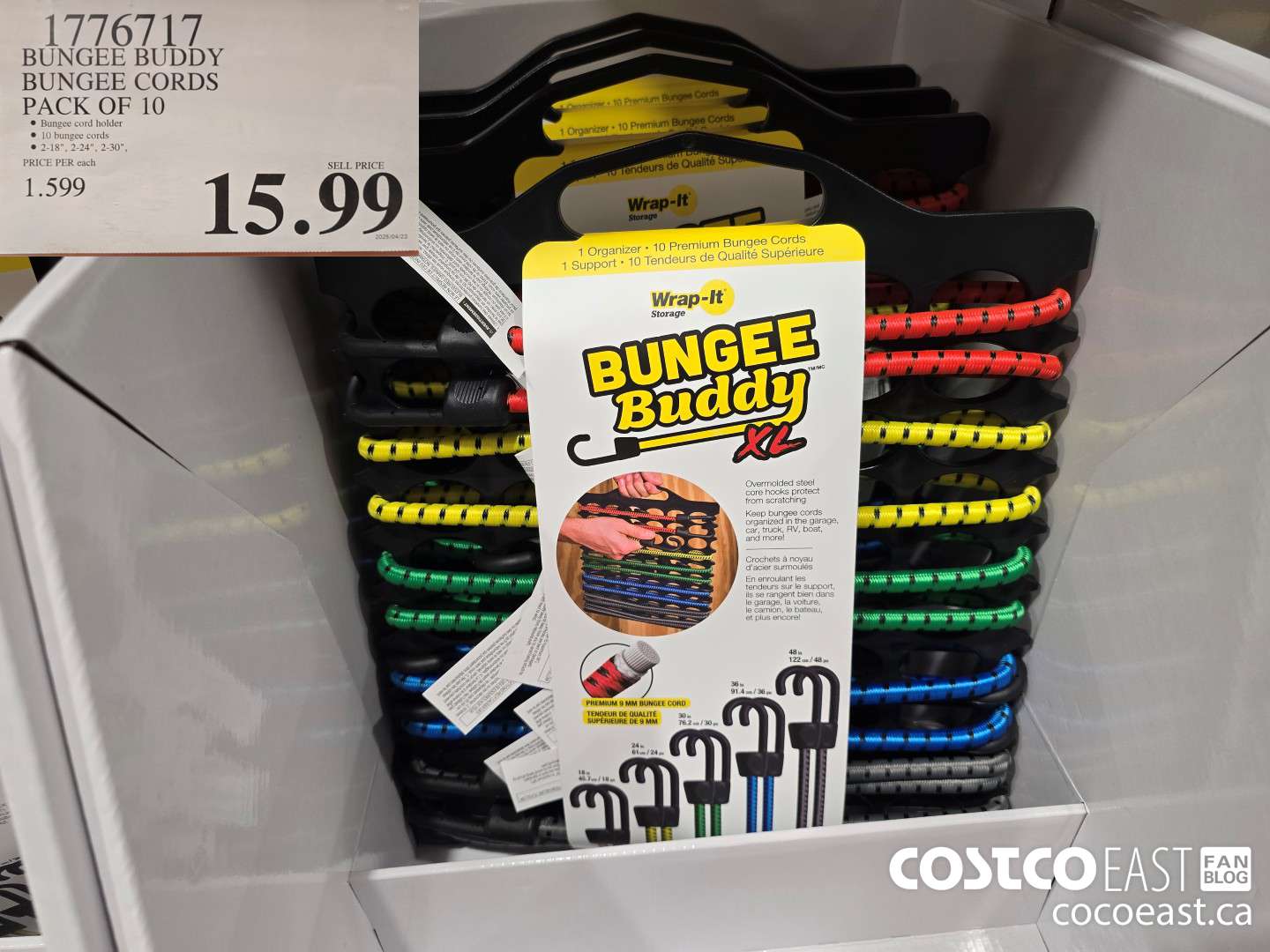 1776717 BUNGEE BUDDY BUNGEE CORDS PACK OF 10 $15.99