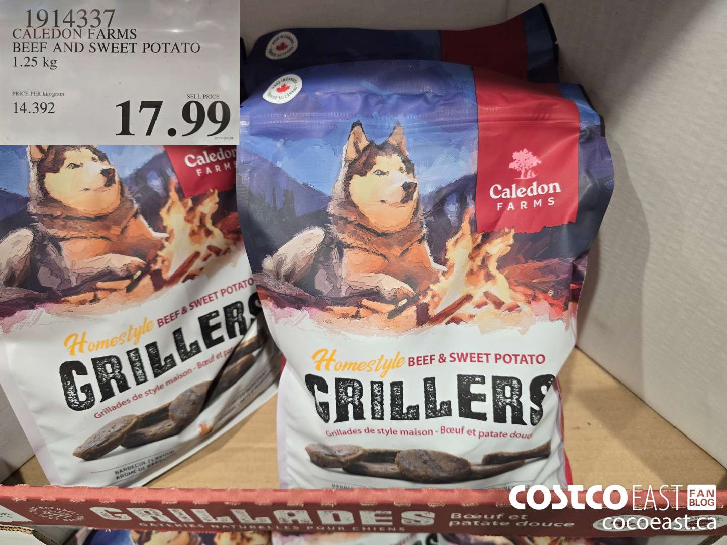 1914337 CALEDON FARMS BEEF AND SWEET POTATO 1.25 KG $17.99