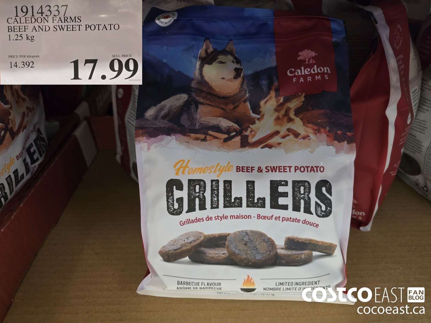 1914337 CALEDON FARMS BEEF AND SWEET POTATO 1.25 KG $17.99