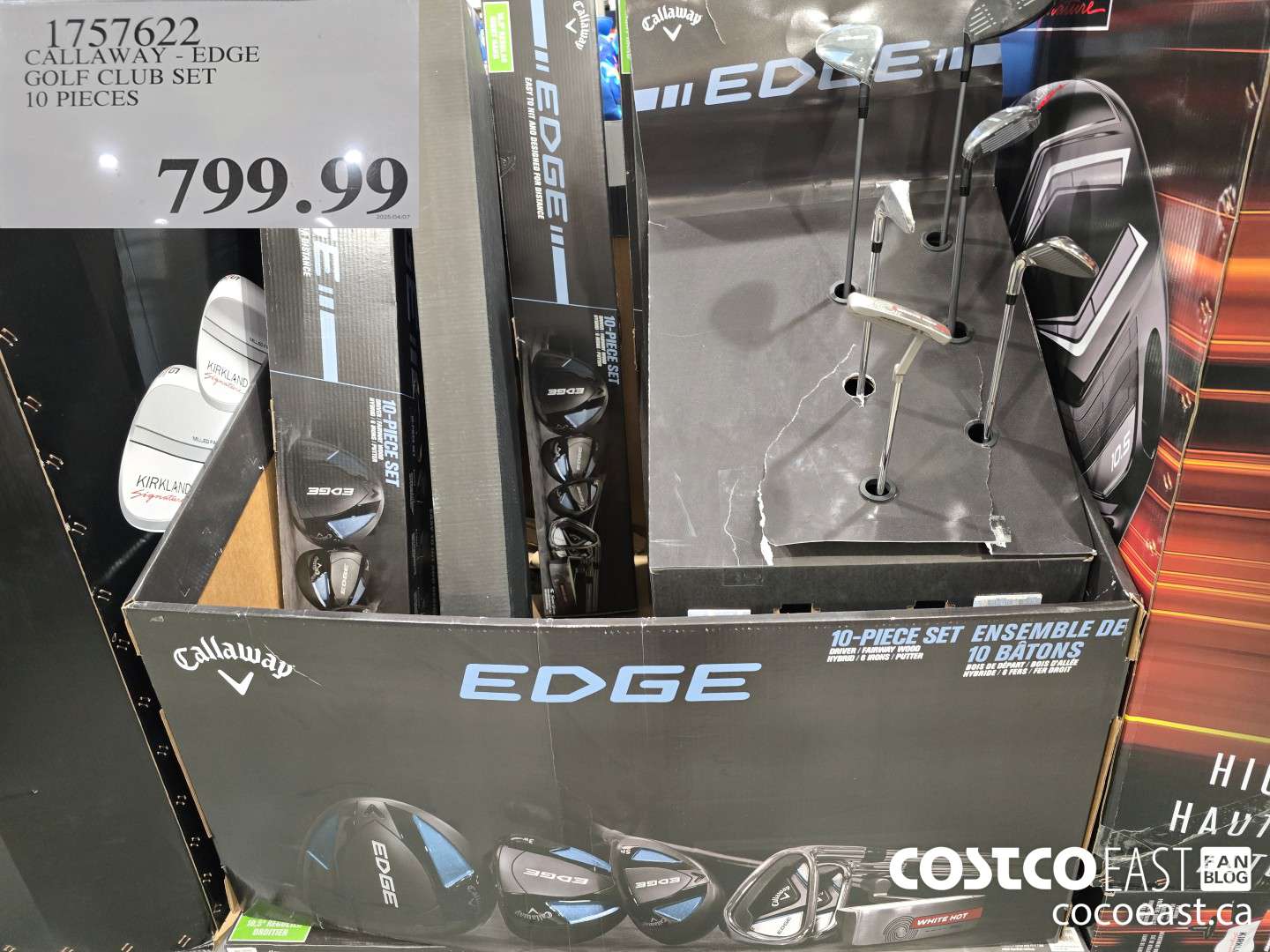 1757622 CALLAWAY- EDGE GOLF CLUB SET 10 PIECES $799.99