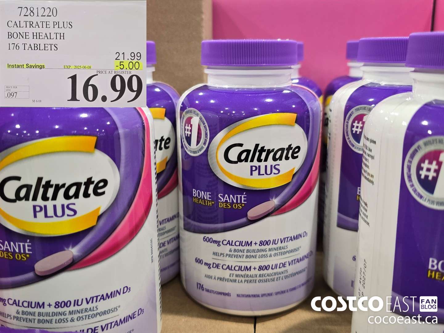 7281220 CALTRATE PLUS CALCIUM SUPPLEMENT 176 TABLETS ($5.00 INSTANT SAVINGS EXPIRES ON 2025-06-08) $16.99