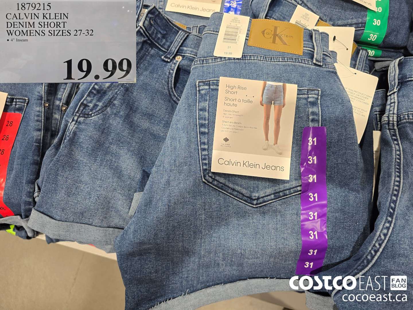 1879215 CALVIN KLEIN DENIM SHORT WOMENS SIZES 27-32 $19.99