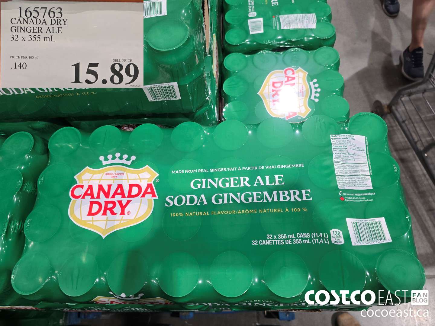 165763 CANADA DRY GINGER ALE 32 X 355 ML $15.89