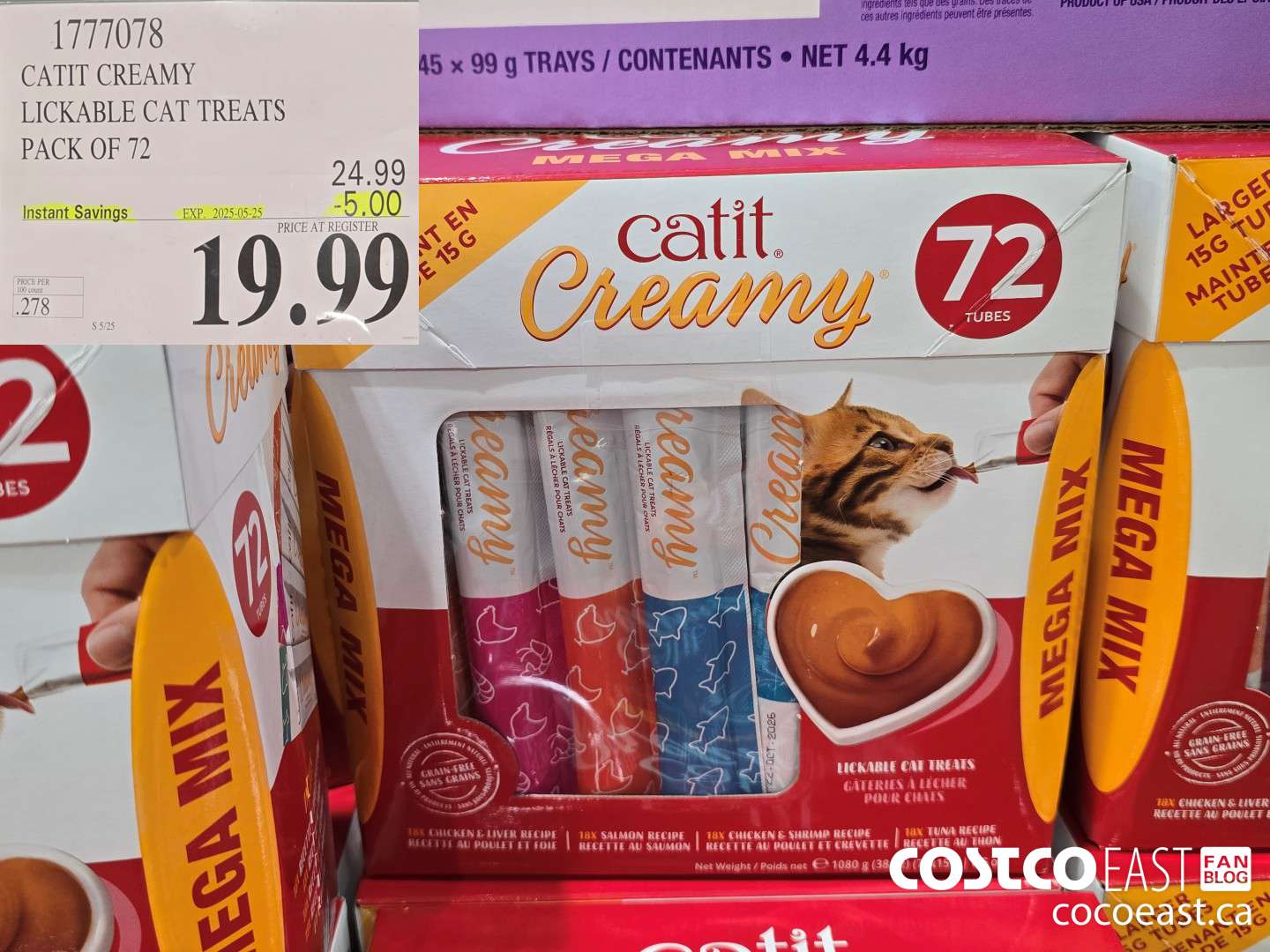 1777078 CATIT CREAMY LICKABLE CAT TREATS PACK OF 72 ($5.00 INSTANT SAVINGS EXPIRES ON 2025-05-25) $19.99