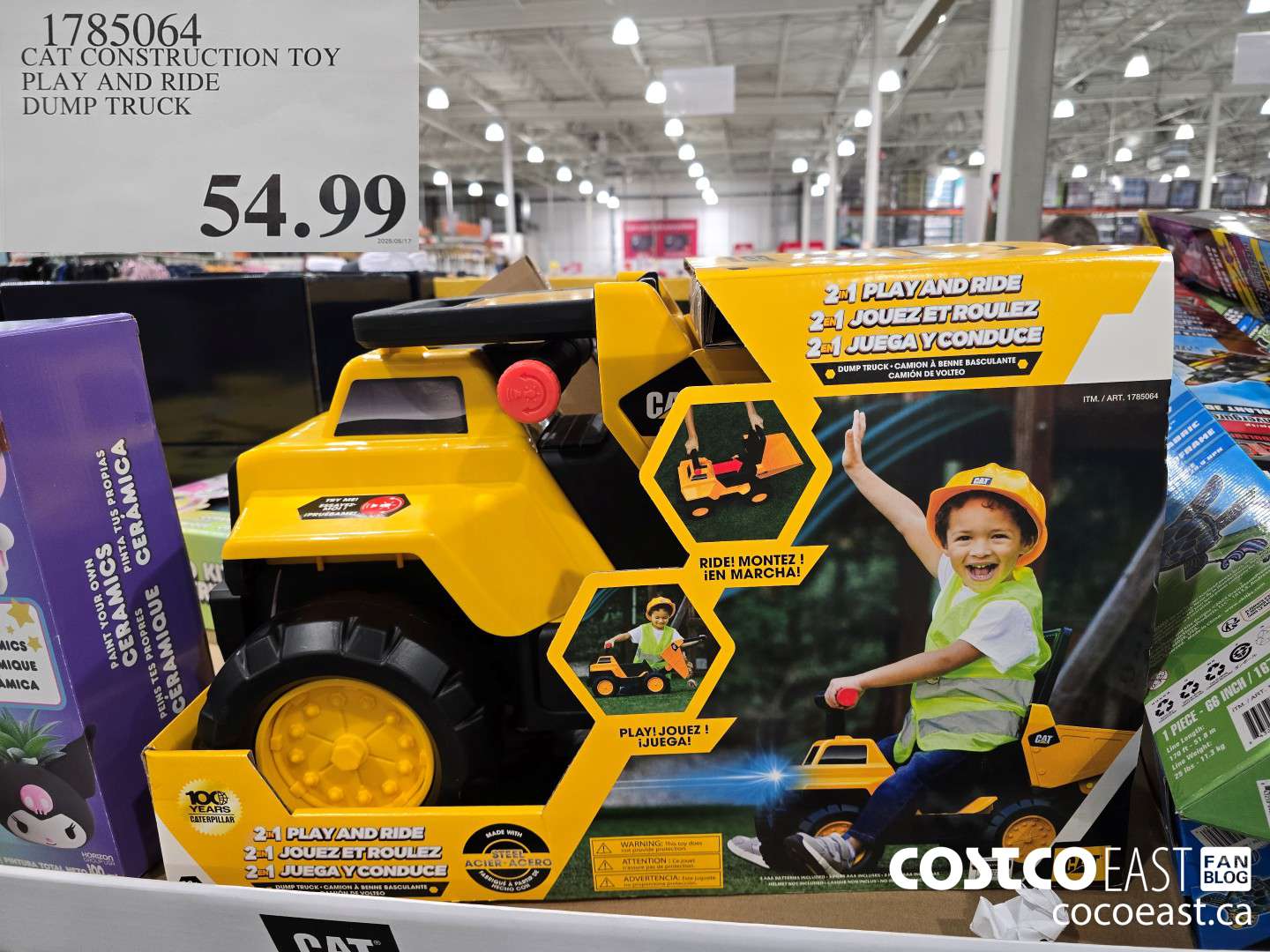 185064 CAT CONSTRUCTION TOY PLAY AND RIDE DUMP TRUCK $54.99