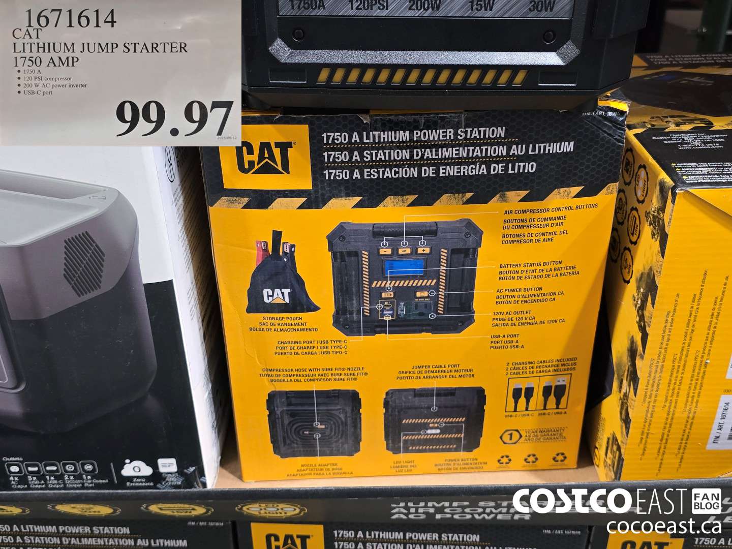 1671614 CAT LITHIUM JUMP STARTER 1750 AMP $99.97