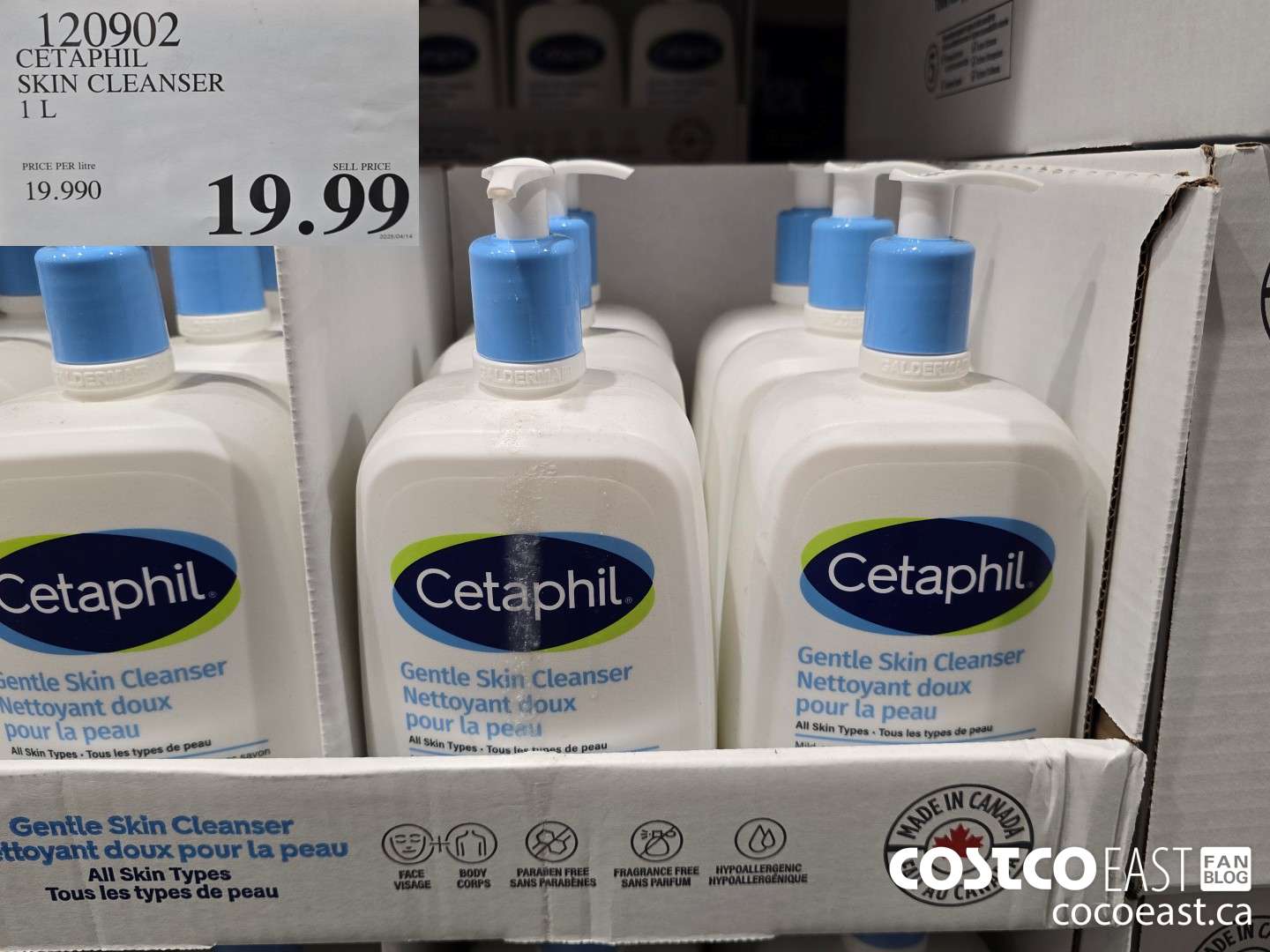 120902 CETAPHIL SKIN CLEANSER 1 L $19.99