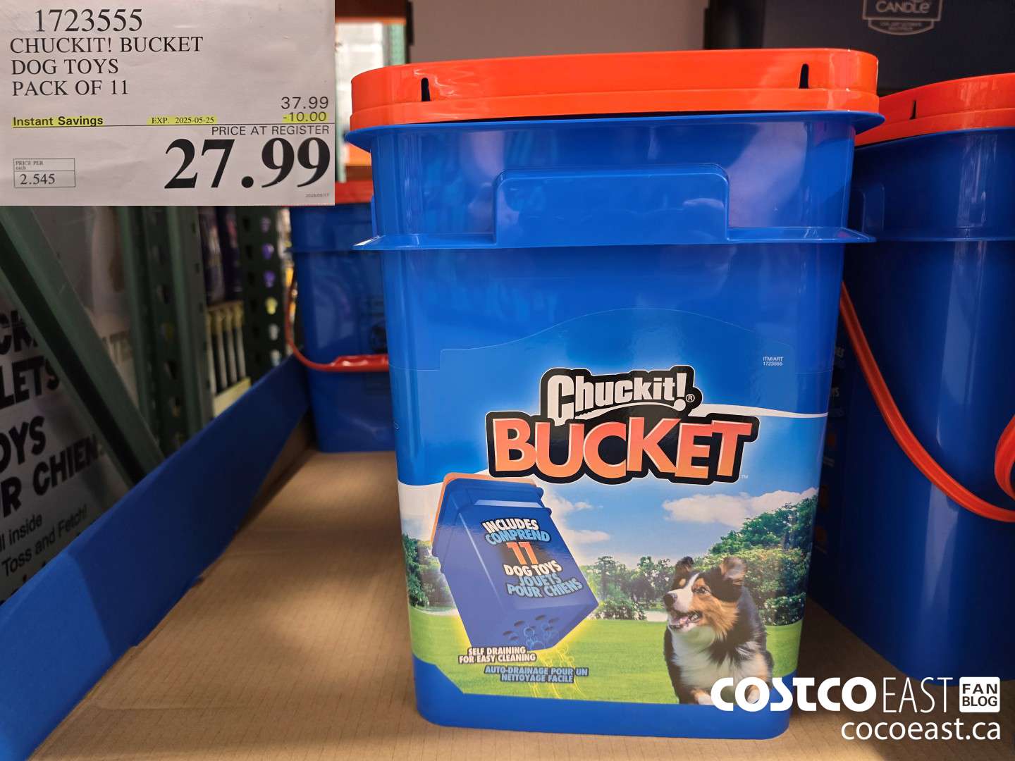 1723555 CHUCKIT! BUCKET DOG TOYS PACK OF 11 ($10.00 INSTANT SAVINGS EXPIRES ON 2025-05-25) $27.99