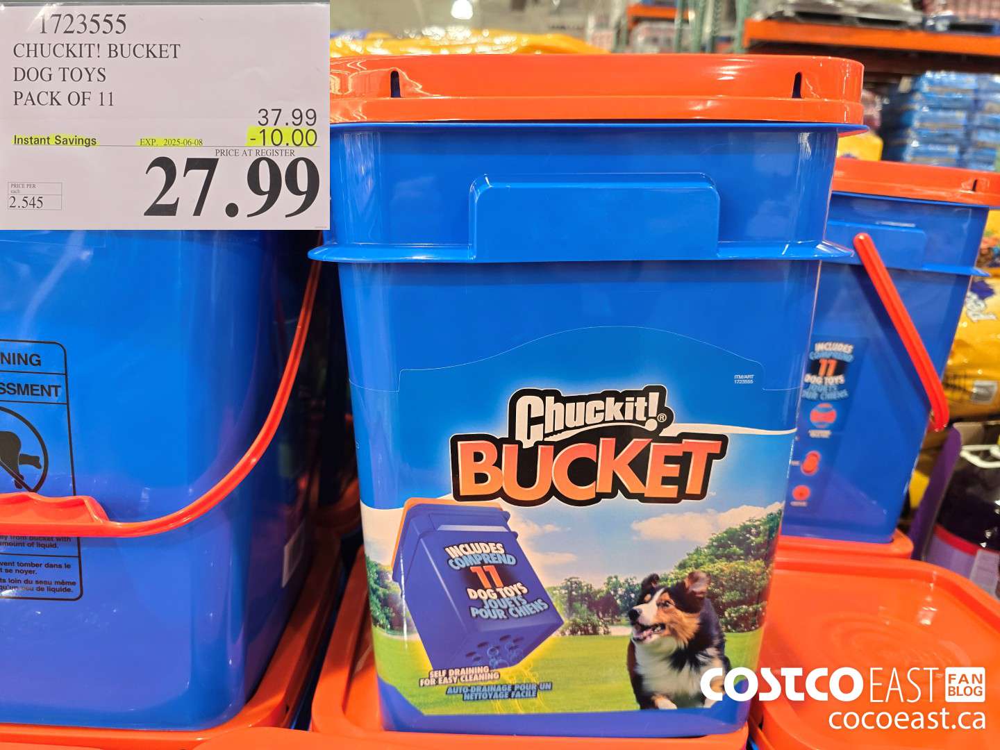 1723555 CHUCKIT! BUCKET DOG TOYS PACK OF 11 ($10.00 INSTANT SAVINGS EXPIRES ON 2025-06-08) $27.99