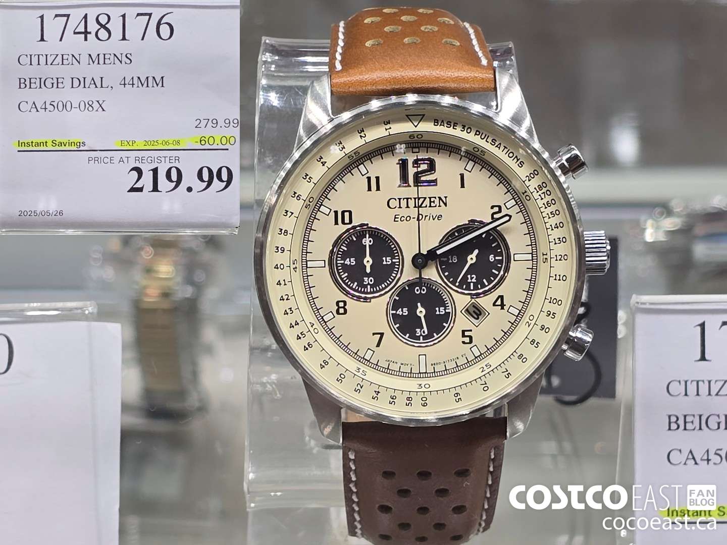 1748176 CITIZEN MENS BEIGE DIAL, 44MM CA4500-08X ($60.00 INSTANT SAVINGS EXPIRES ON 2025-06-08) $219.99