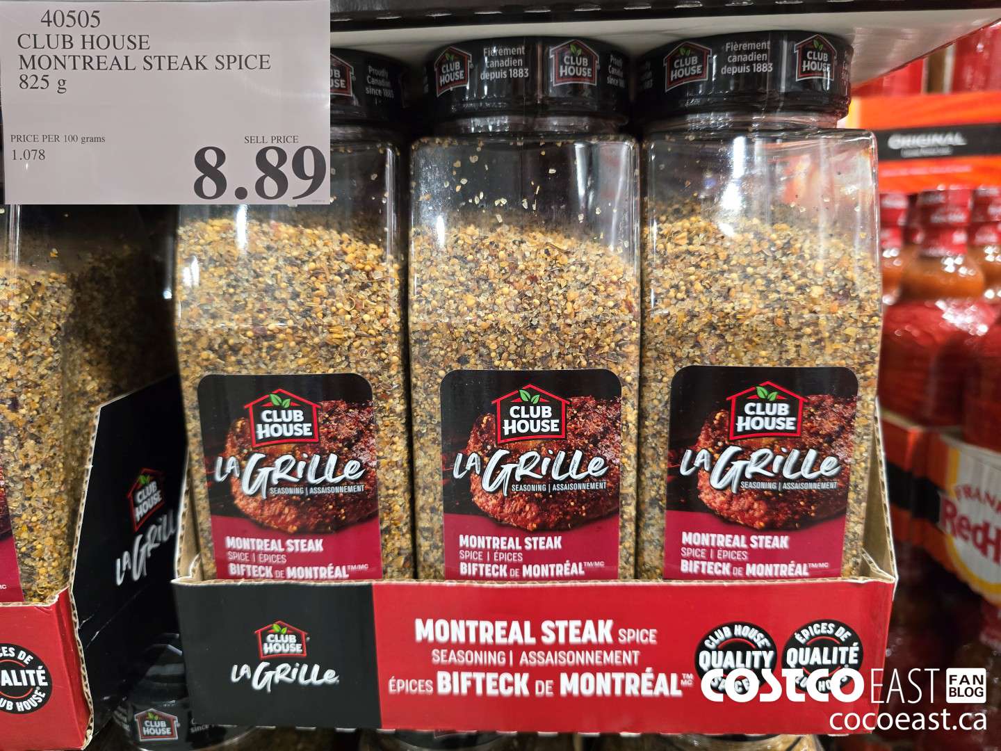 40505 CLUBHOUSE MONTREAL STEAK SPICE 825 G $8.89