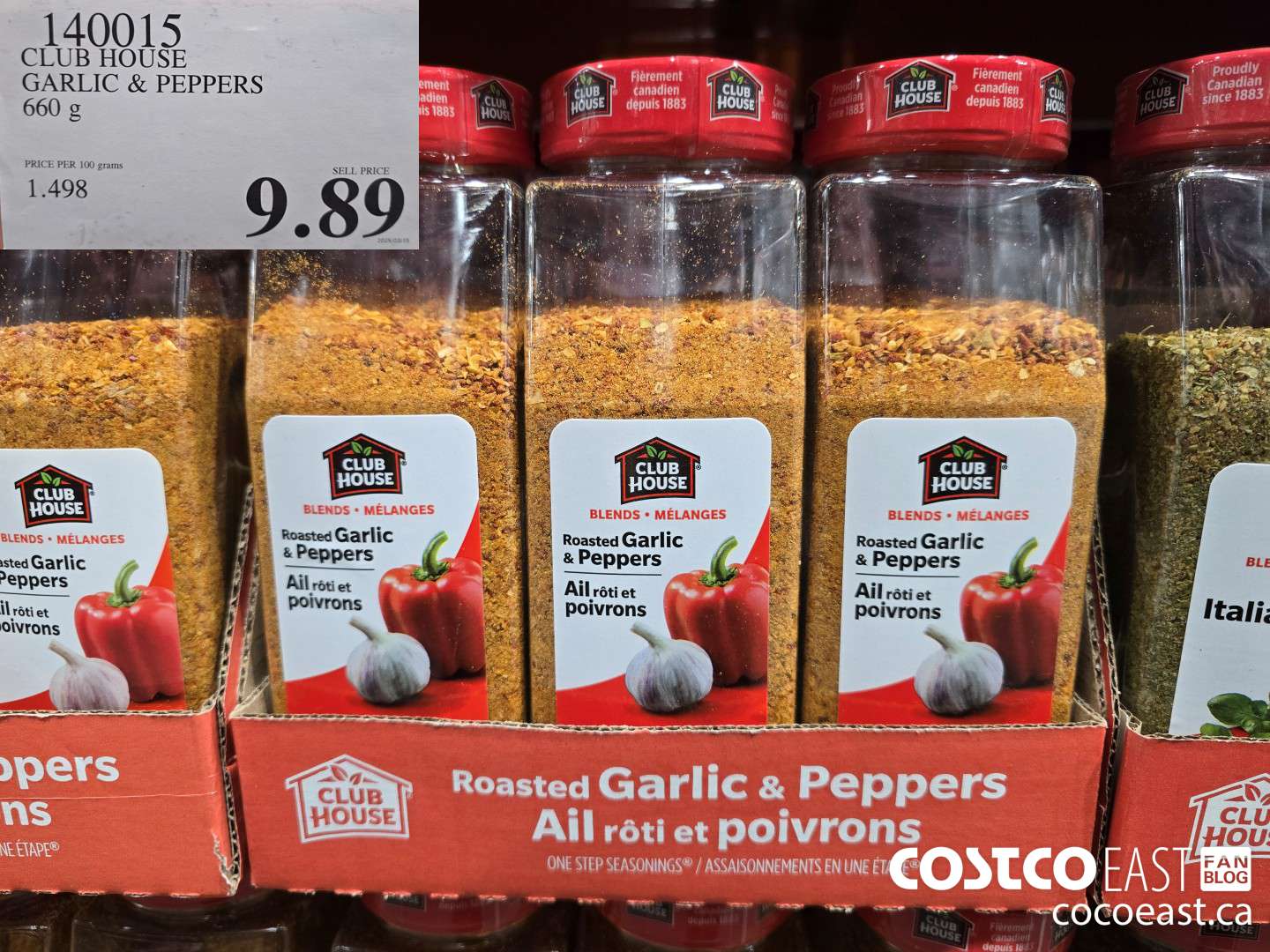 140015 CLUB HOUSE GARLIC & PEPPERS 660 G $9.89