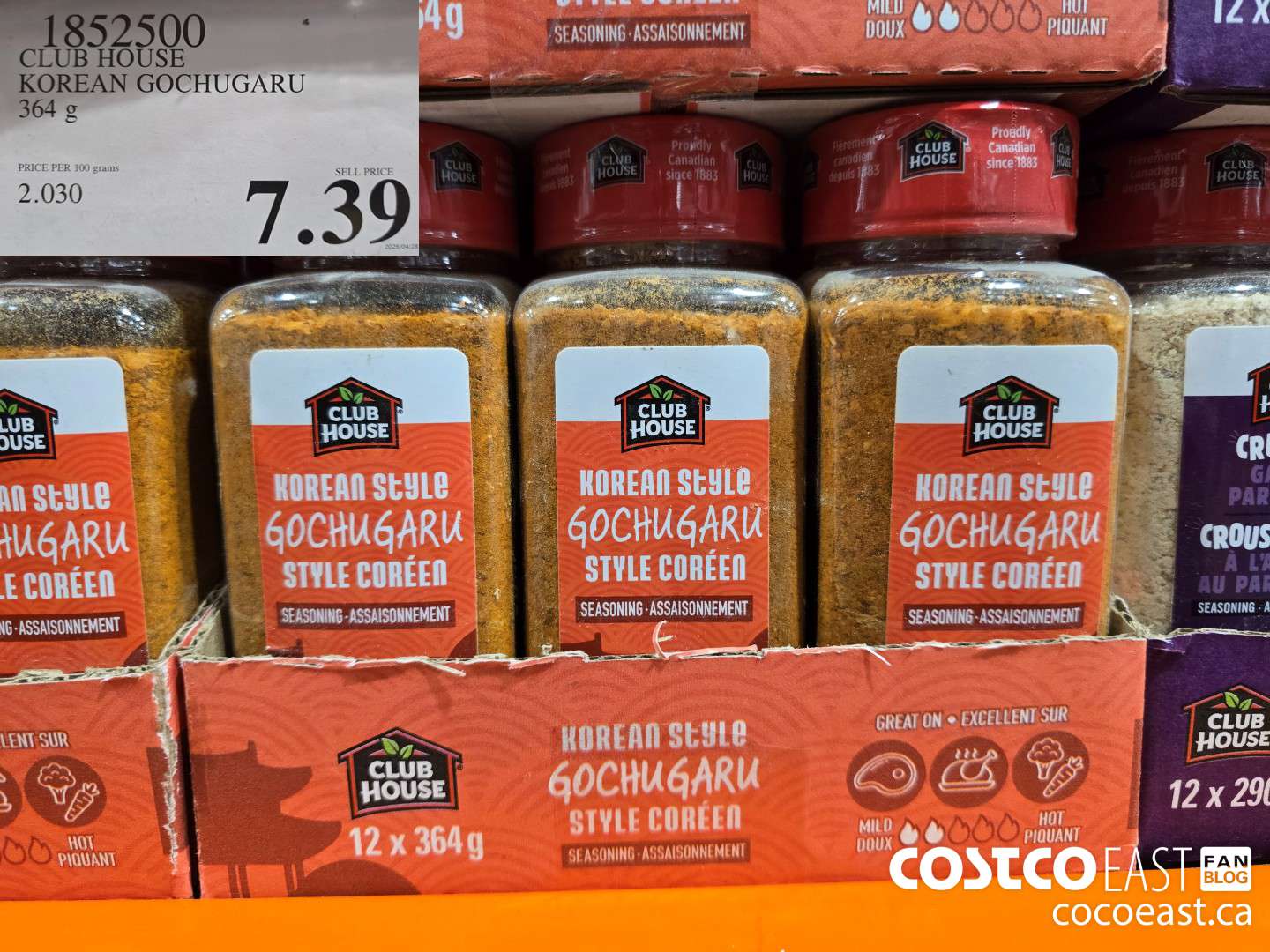 1852500 CLUB HOUSE KOREAN GOCHUGARU 364 g $7.39