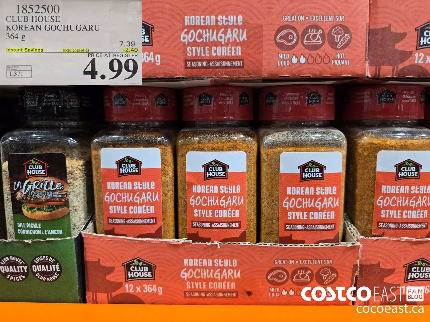 1852500 CLUB HOUSE KOREAN GOCHUGARU 364 g ($2.40 INSTANT SAVINGS EXPIRES ON 2025-05-25) $4.99