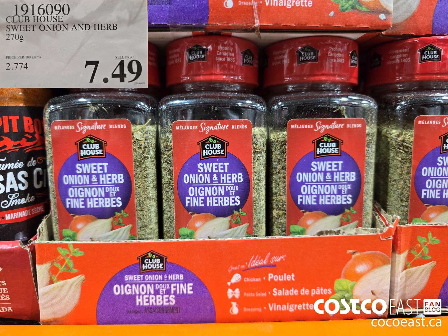 1916090 CLUB HOUSE SWEET ONION AND HERB 270g $7.49