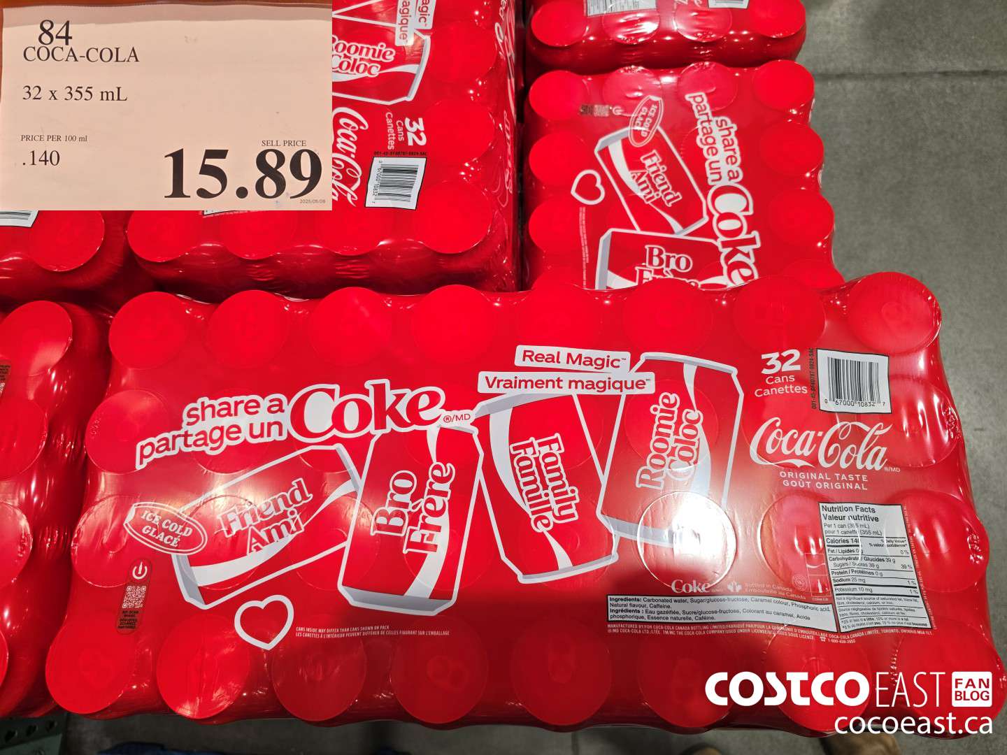 84 COCA-COLA 32 X 355 ML $15.89