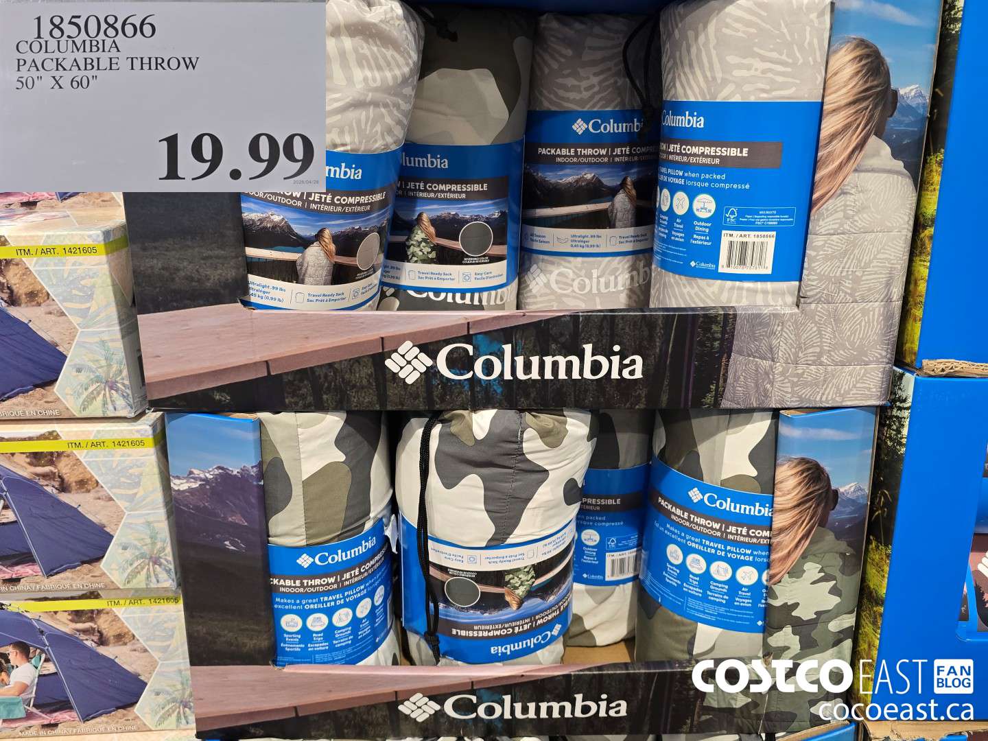 1850866 COLUMBIA PACKABLE THROW 50